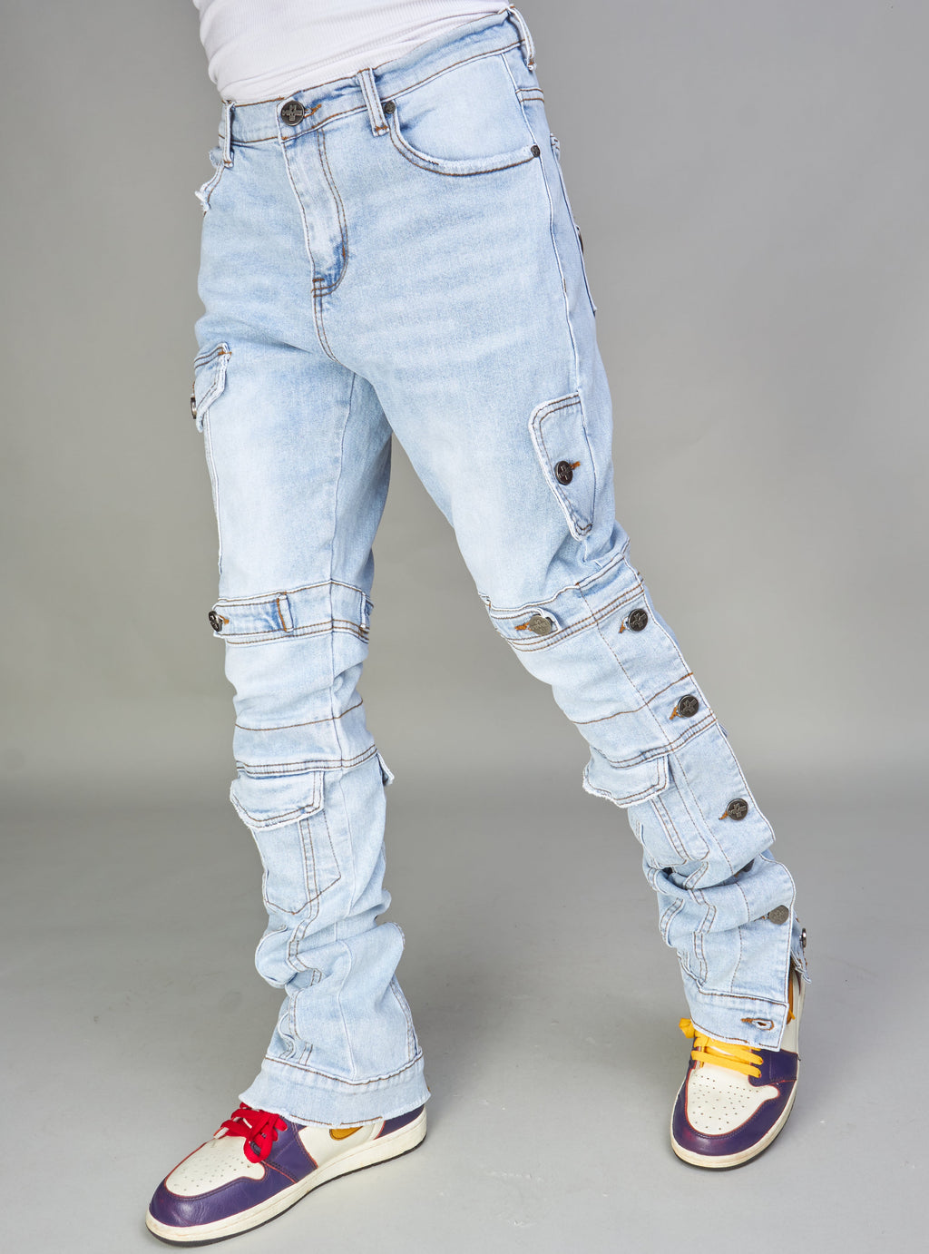 NME Jeans - Burr - Cargo Stacked -  Light Blue - 501