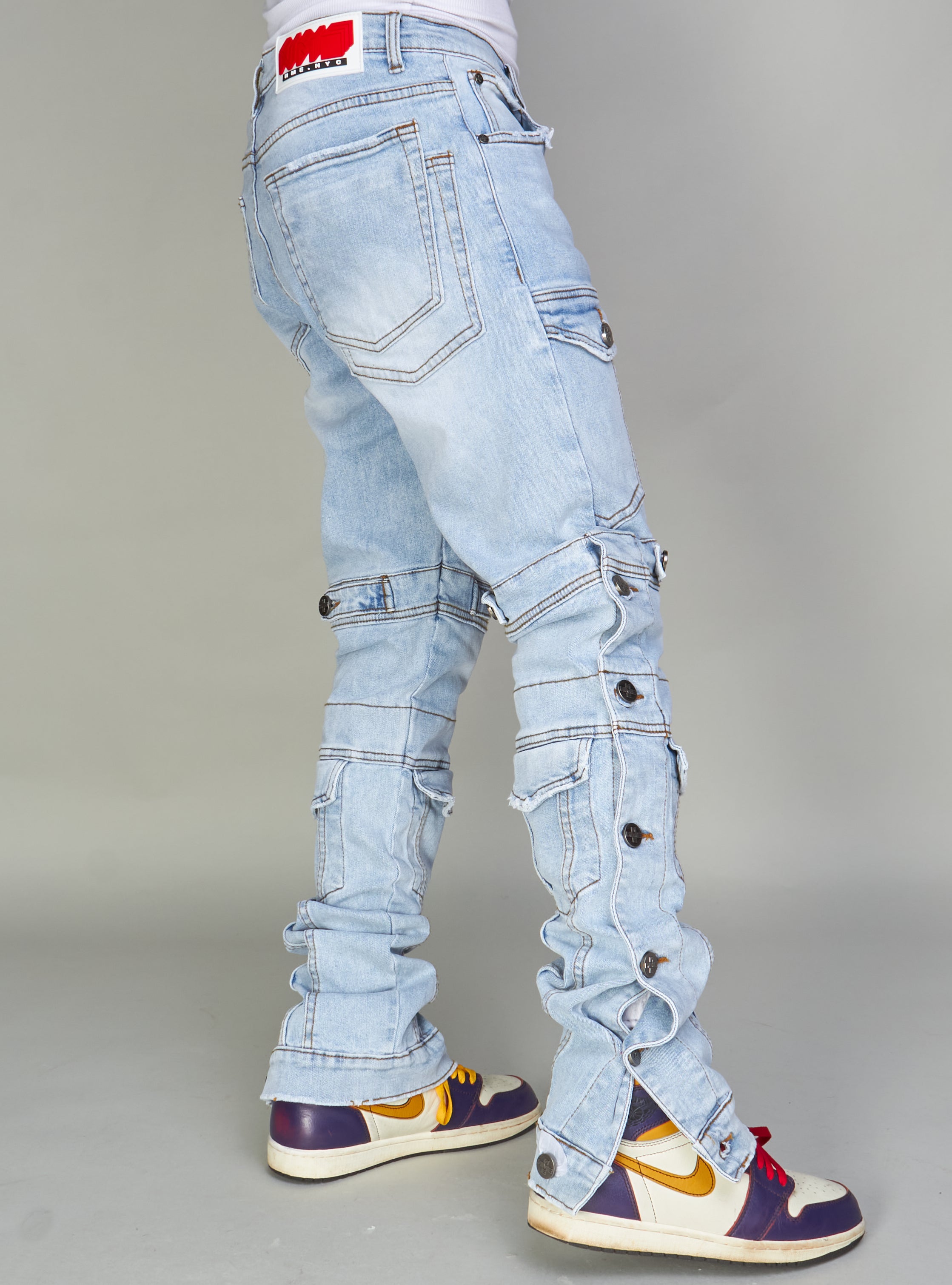 NME Jeans - Burr - Cargo Stacked -  Light Blue - 501