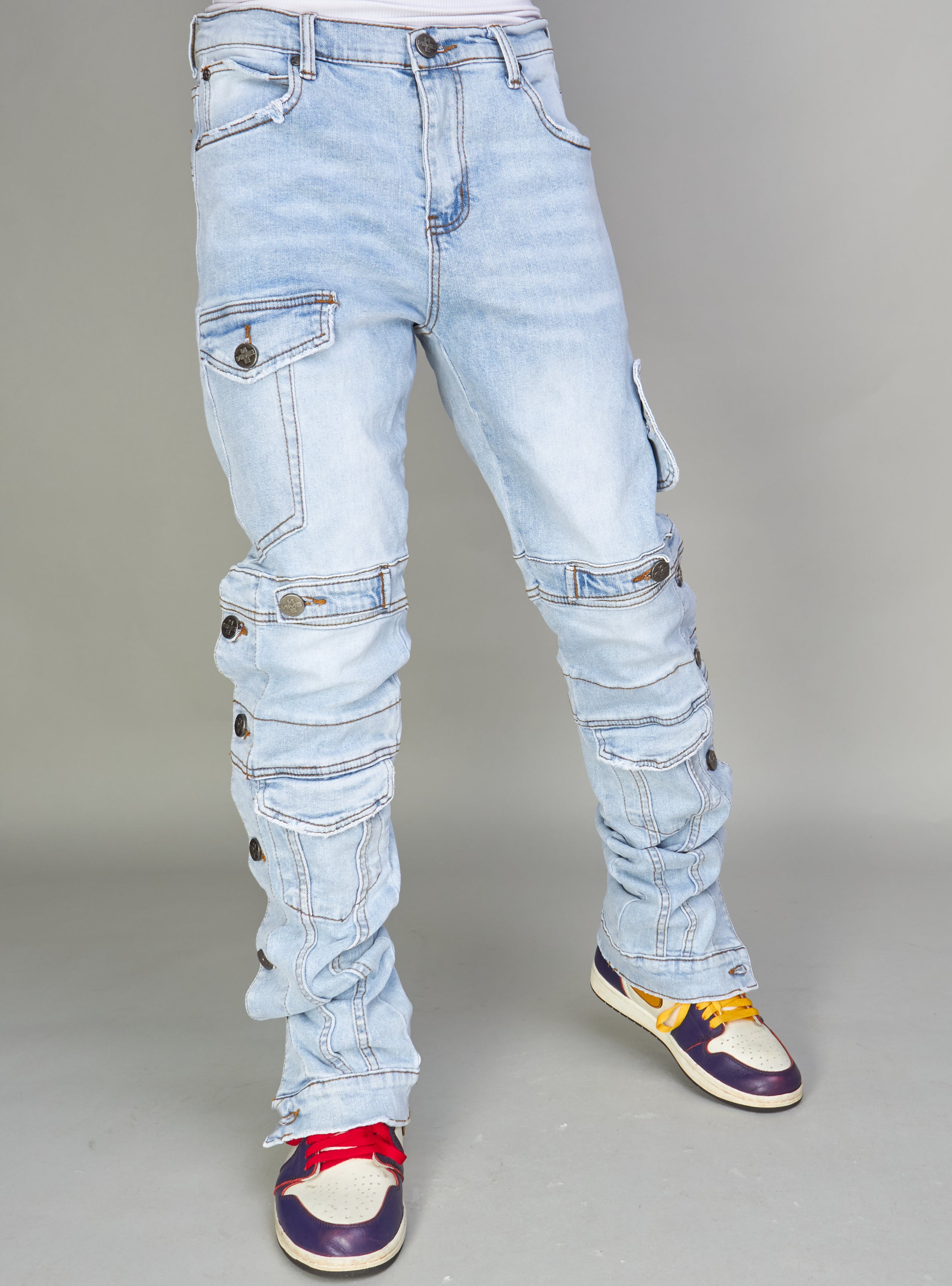 NME Jeans - Burr - Cargo Stacked -  Light Blue - 501