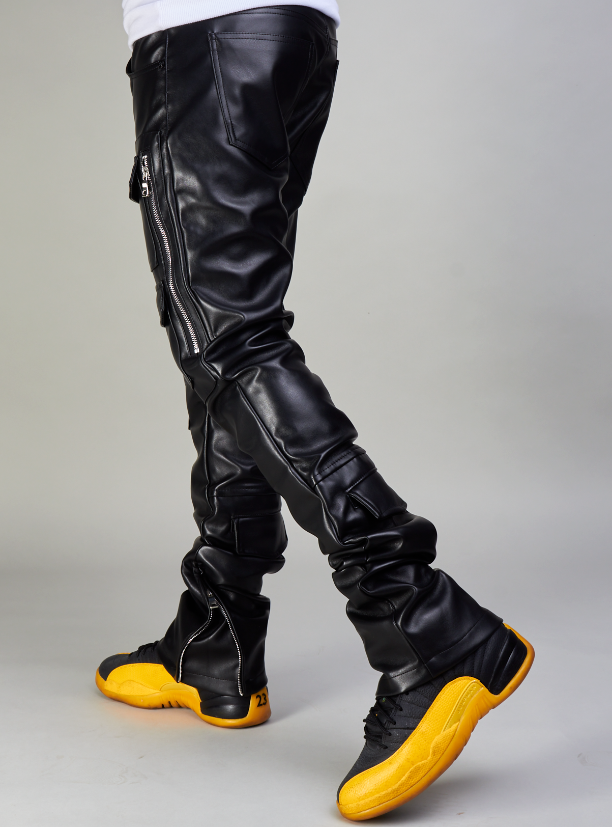 NME Jeans - Monty PU Leather - Black - 551