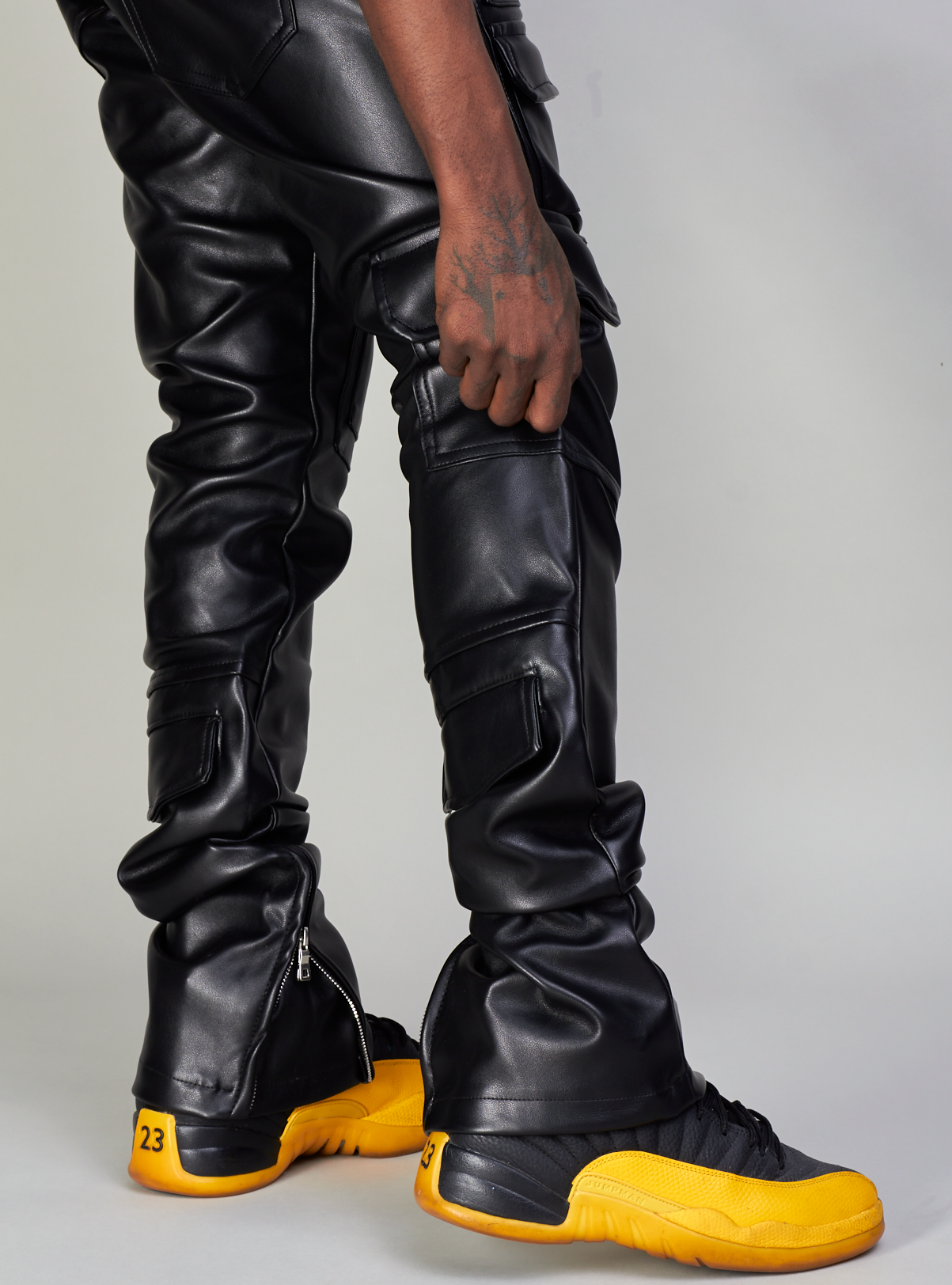 NME Jeans - Monty PU Leather - Black - 551