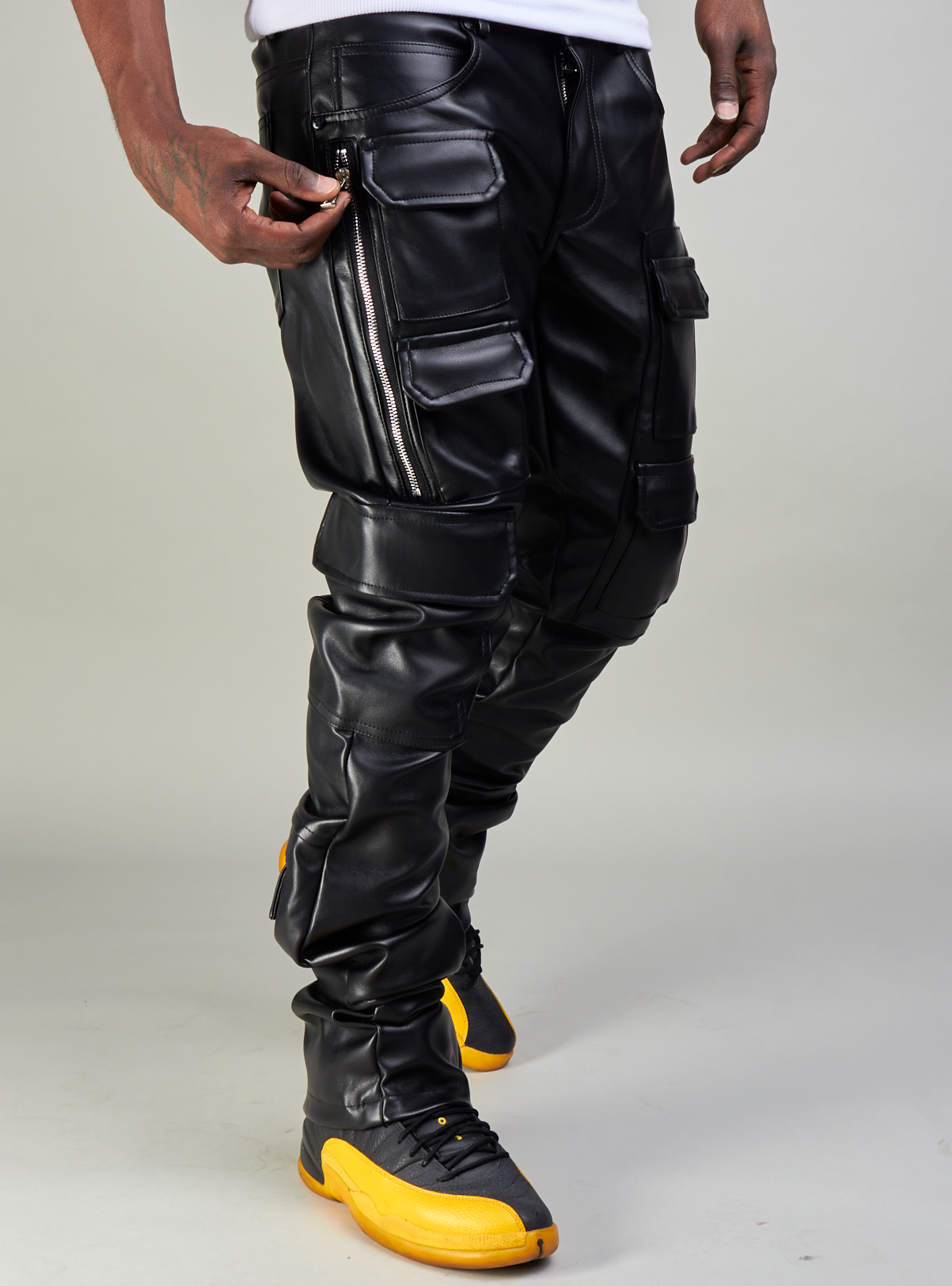 NME Jeans - Monty PU Leather - Black - 551