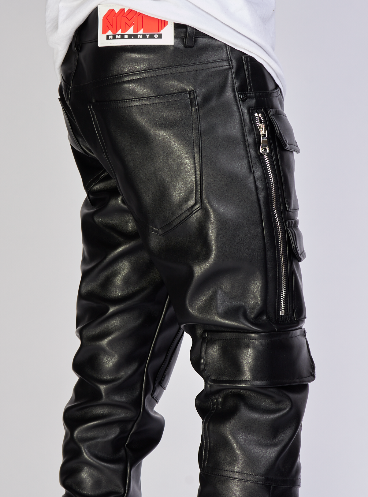 NME Jeans - Monty PU Leather - Black - 551