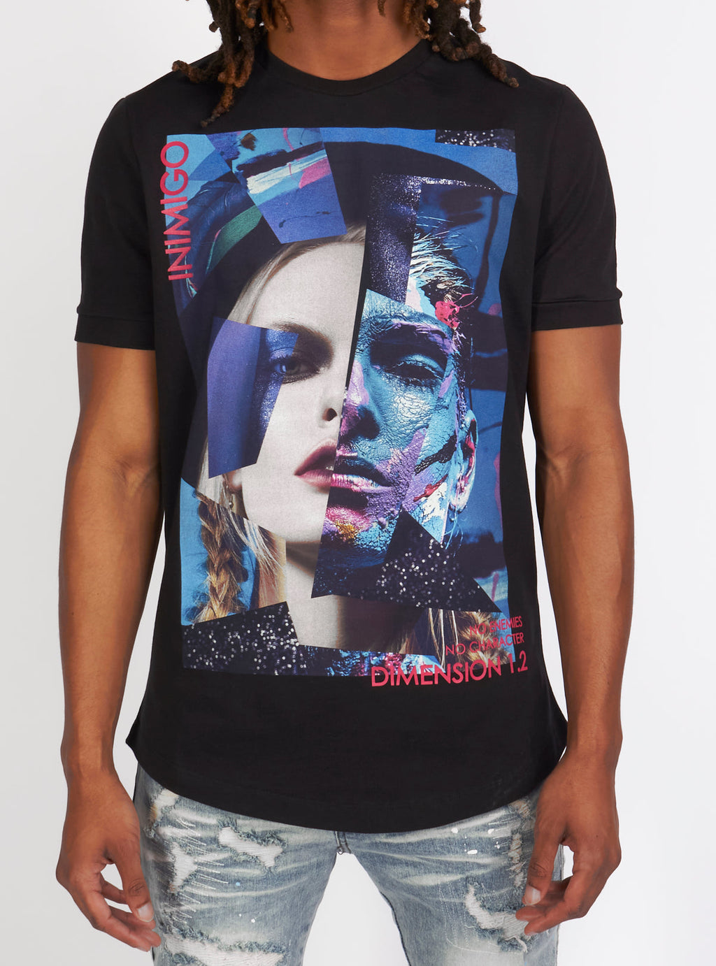 Inimigo T-Shirt - Fifty Shades Of Blue - Dark Black - ITS9260