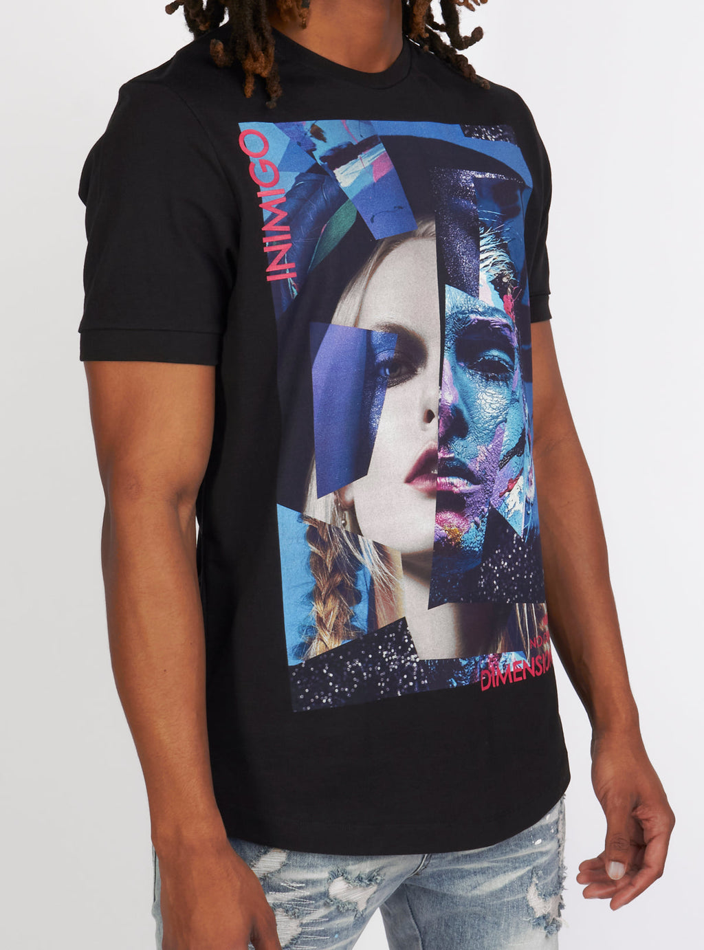Inimigo T-Shirt - Fifty Shades Of Blue - Dark Black - ITS9260