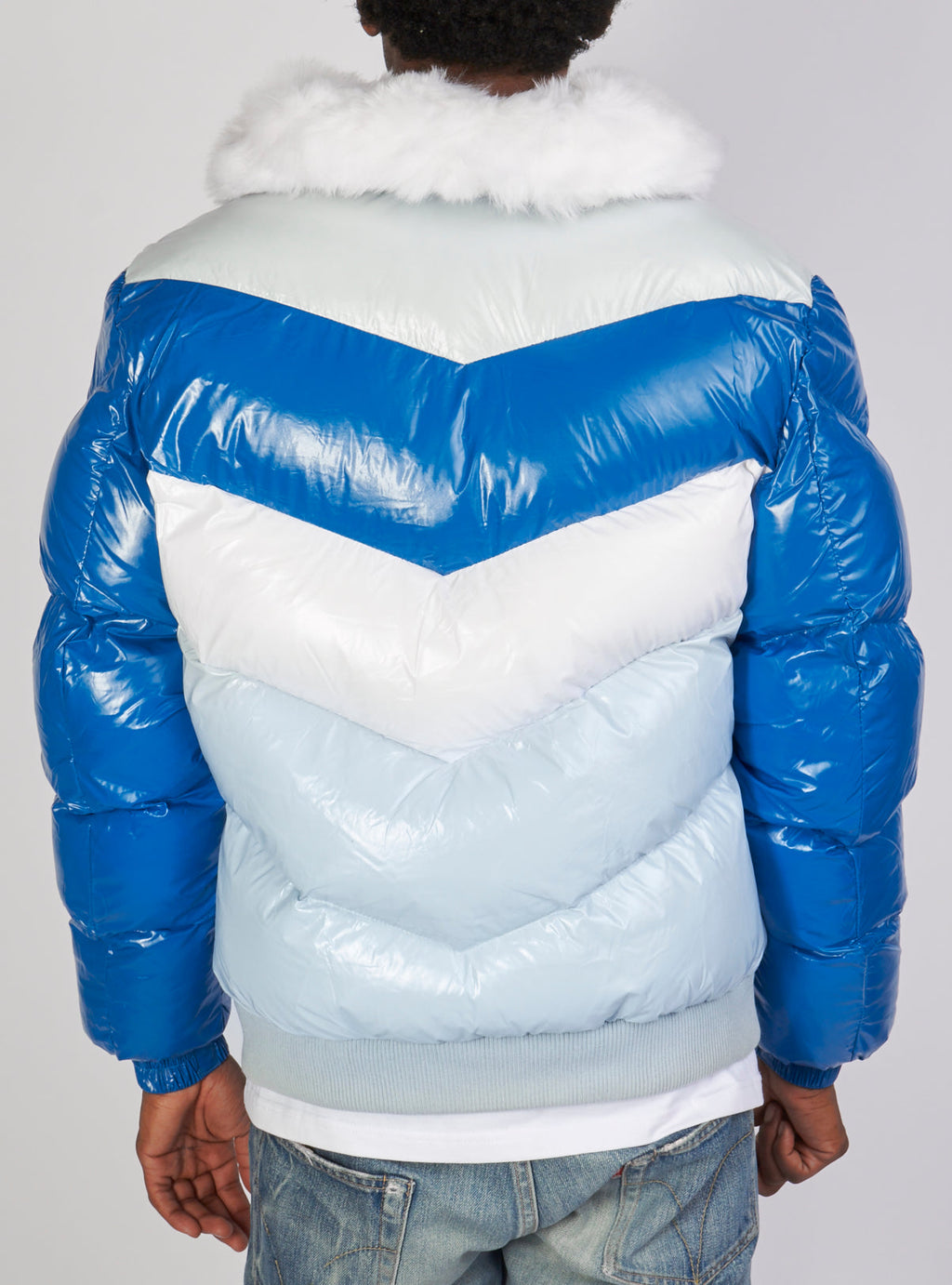 Jordan Craig Jacket - Color Blocked Puffer - Royal - 91587