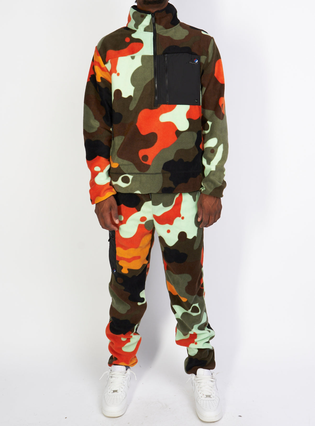Original Fables Sweatsuit - Ambush - Camo Printed Polar Fleece - Olive - AK344