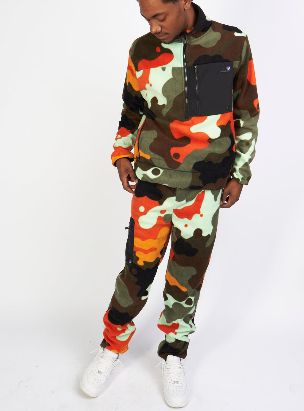 Original Fables Sweatsuit - Ambush - Camo Printed Polar Fleece - Olive - AK344