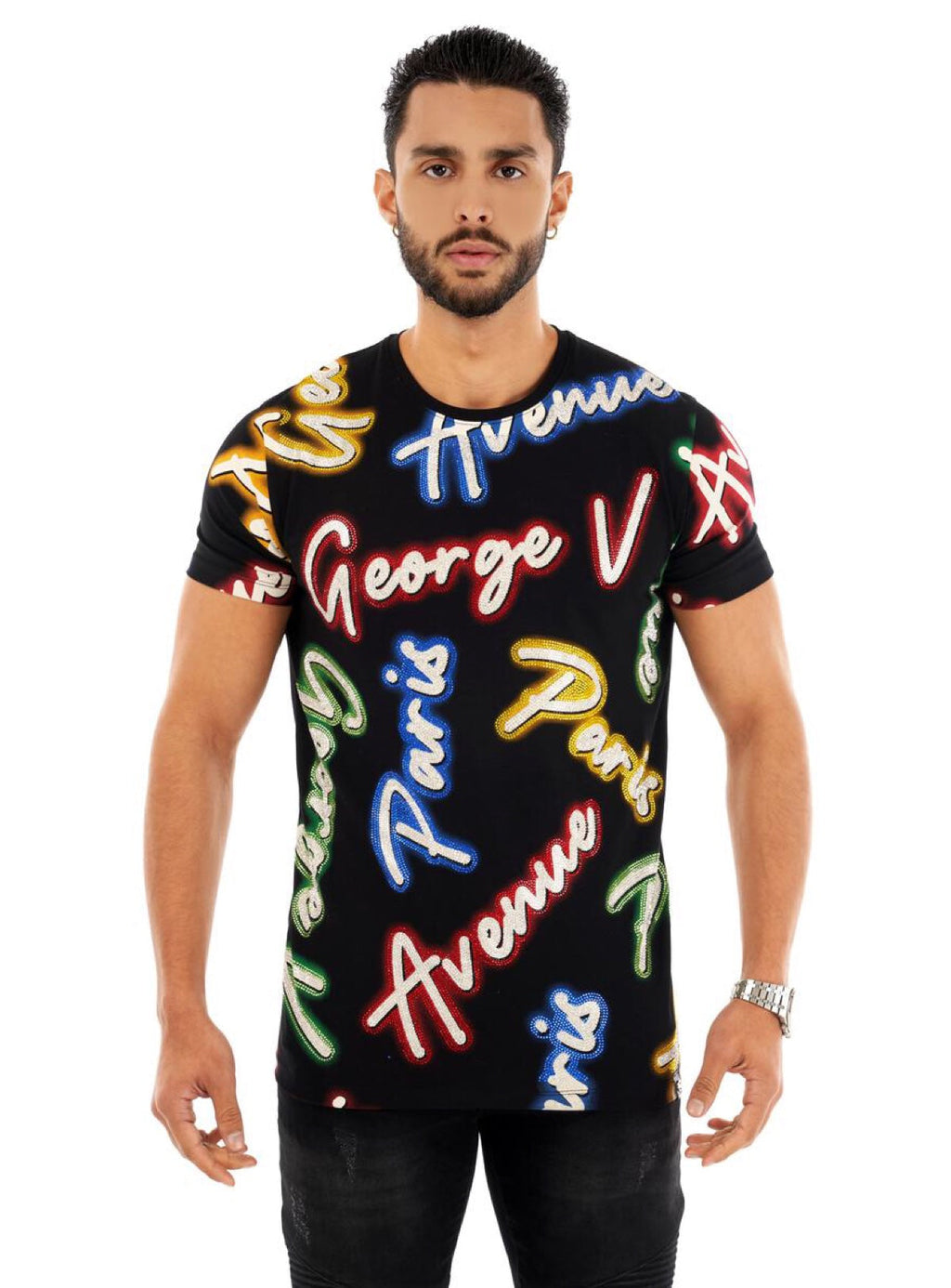 George V T-Shirt - Neon - Black - GV2360