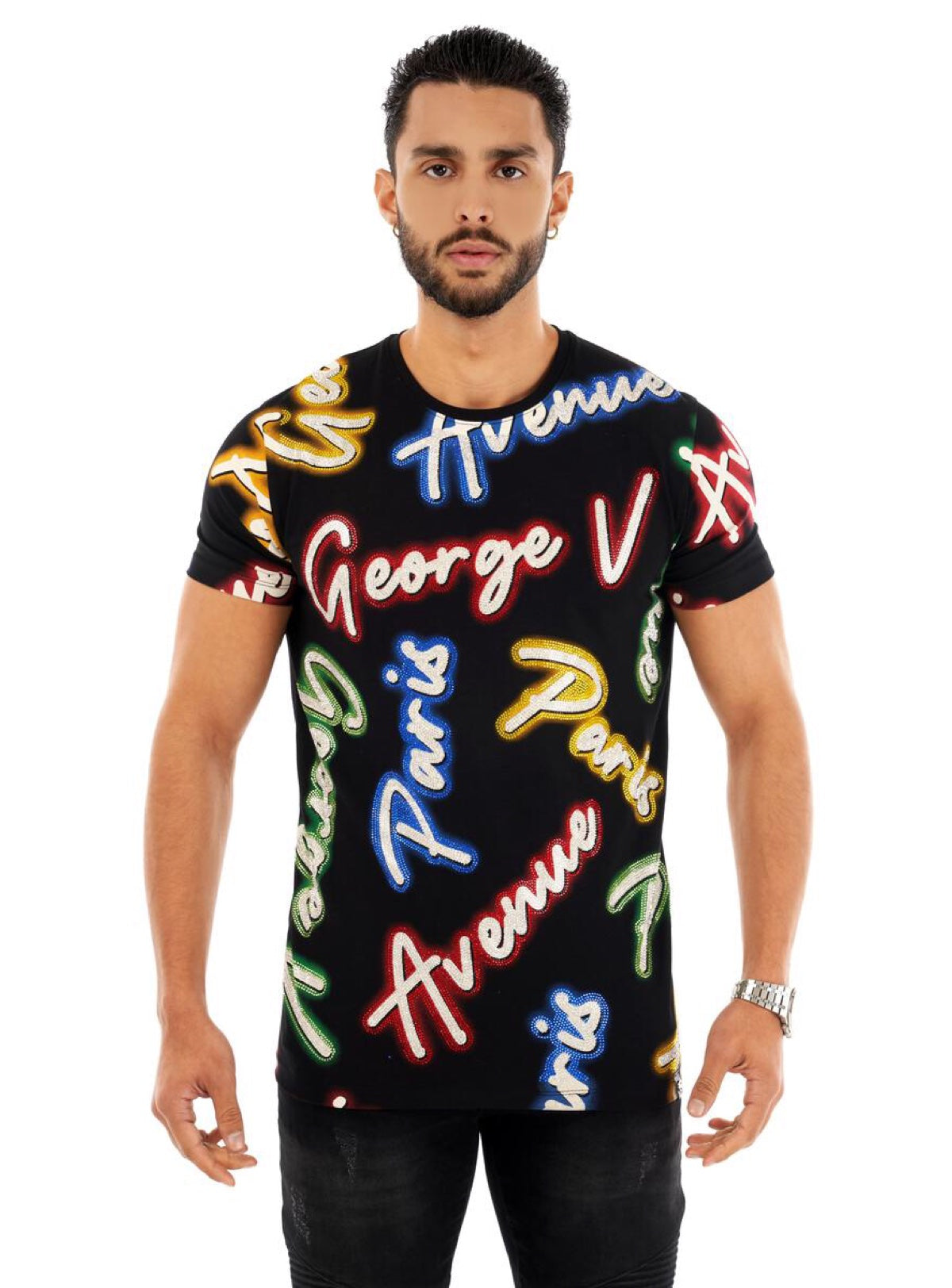 George V T-Shirt - Neon - Black - GV2360