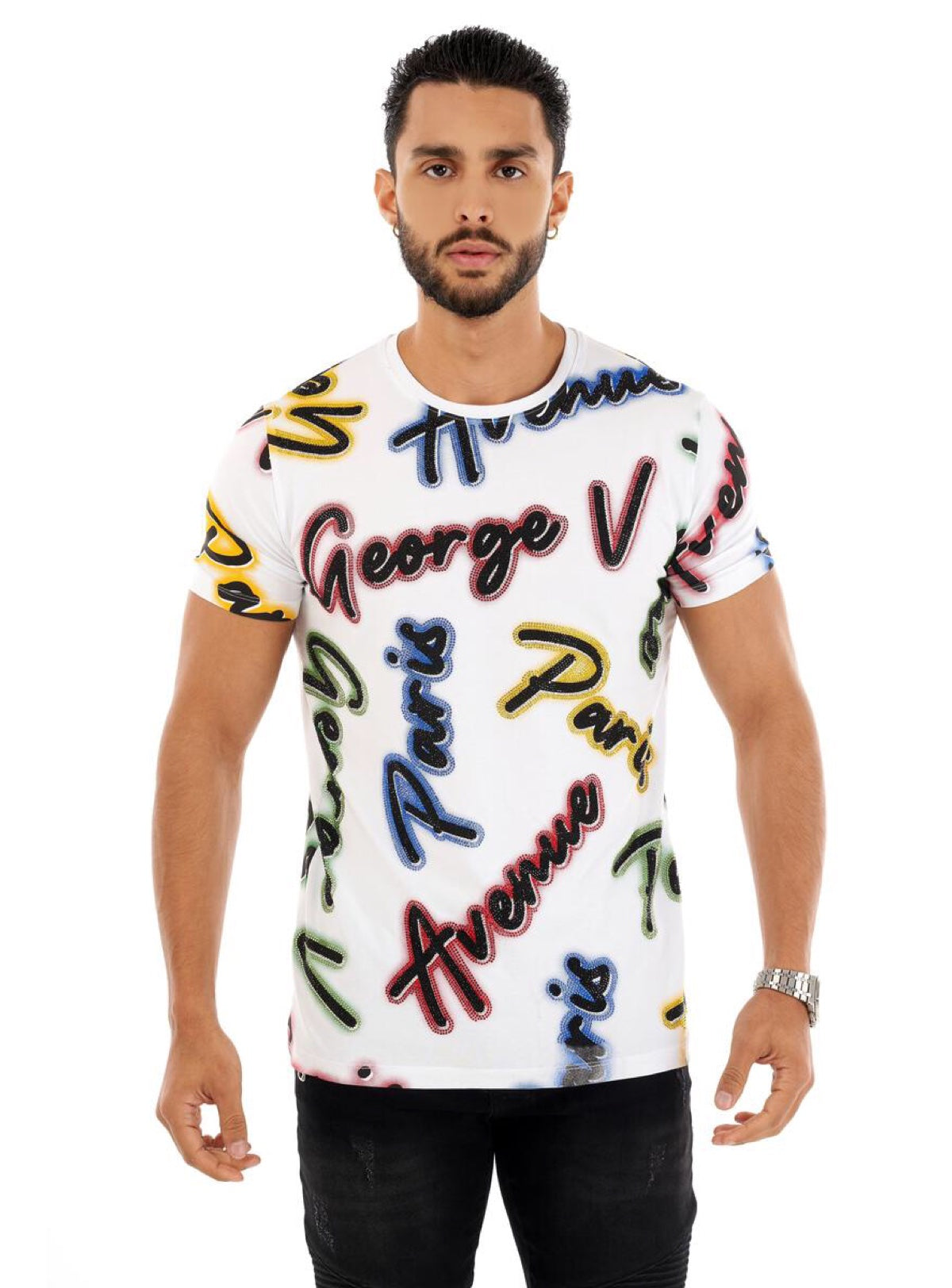 George V T-Shirt - Neon - White - GV2360