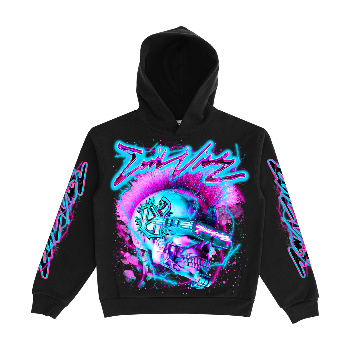 Evil Vice Hoodie - Neon Punk - Black - VICE016