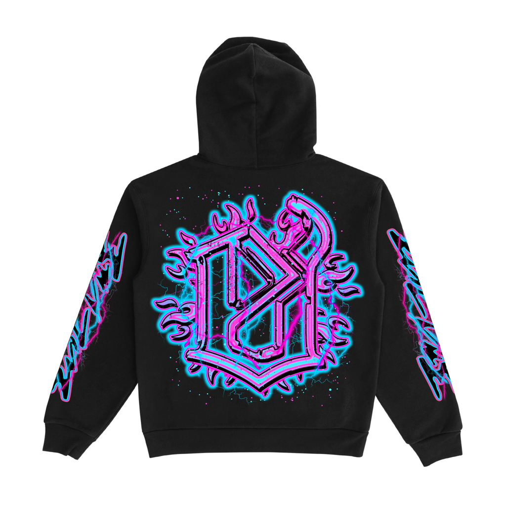 Evil Vice Hoodie - Neon Punk - Black - VICE016