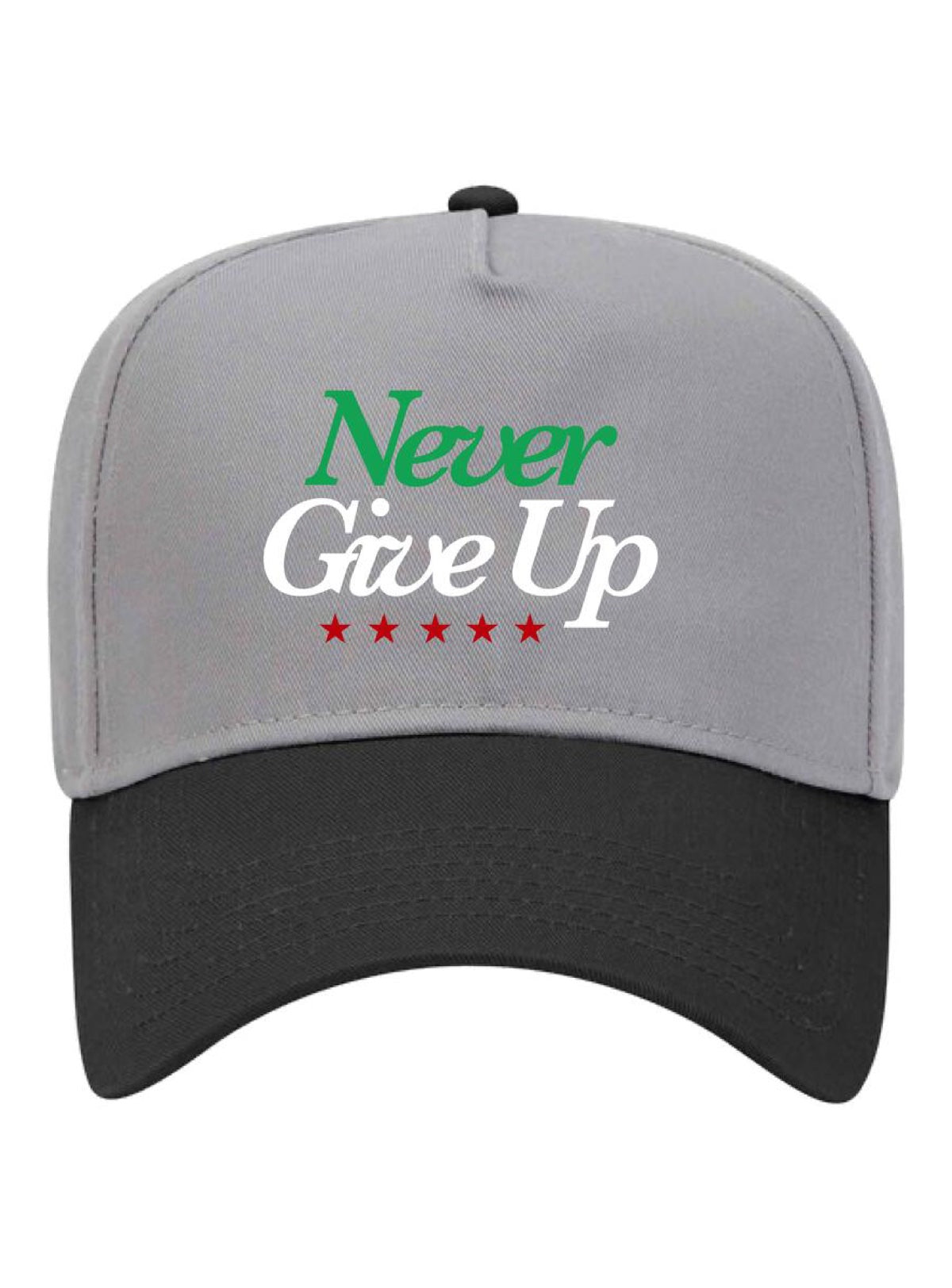 Outrank Hat - Never Give Up - Grey - ORH480