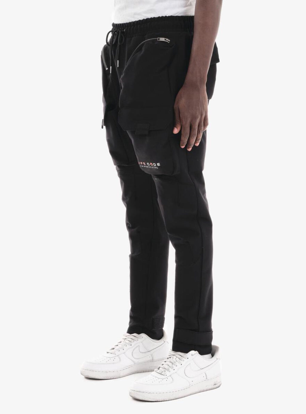 Life Code Track Pants - Nylon Cargo - Black - 23P55