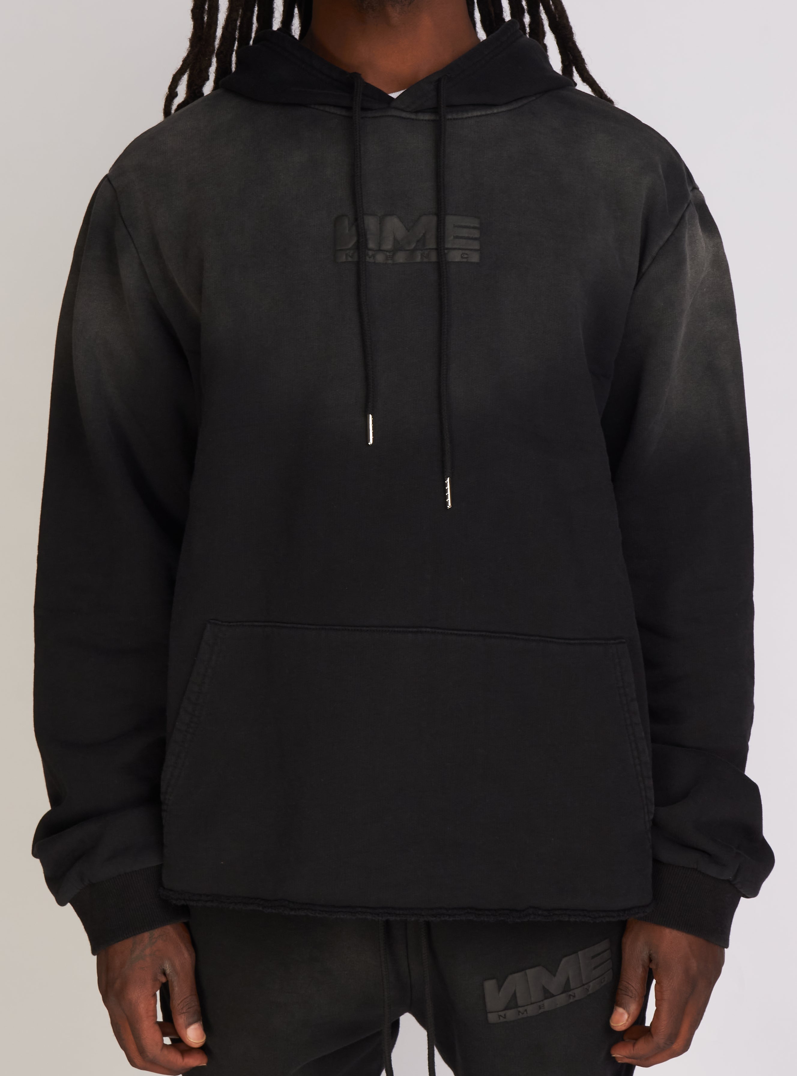 NME Hoodie - Fading - Damien - Black Wash - 301