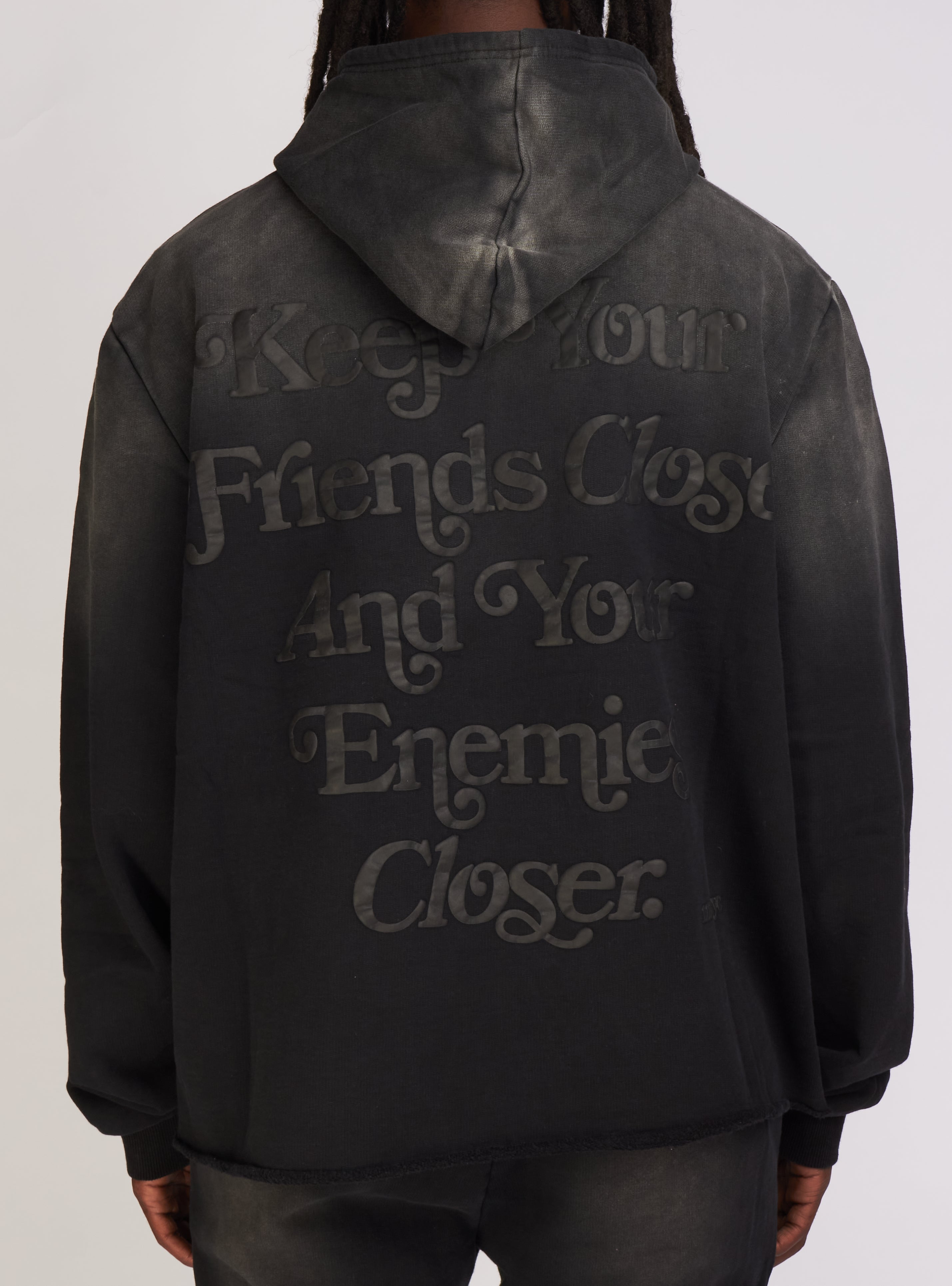 NME Hoodie - Fading - Damien - Black Wash - 301