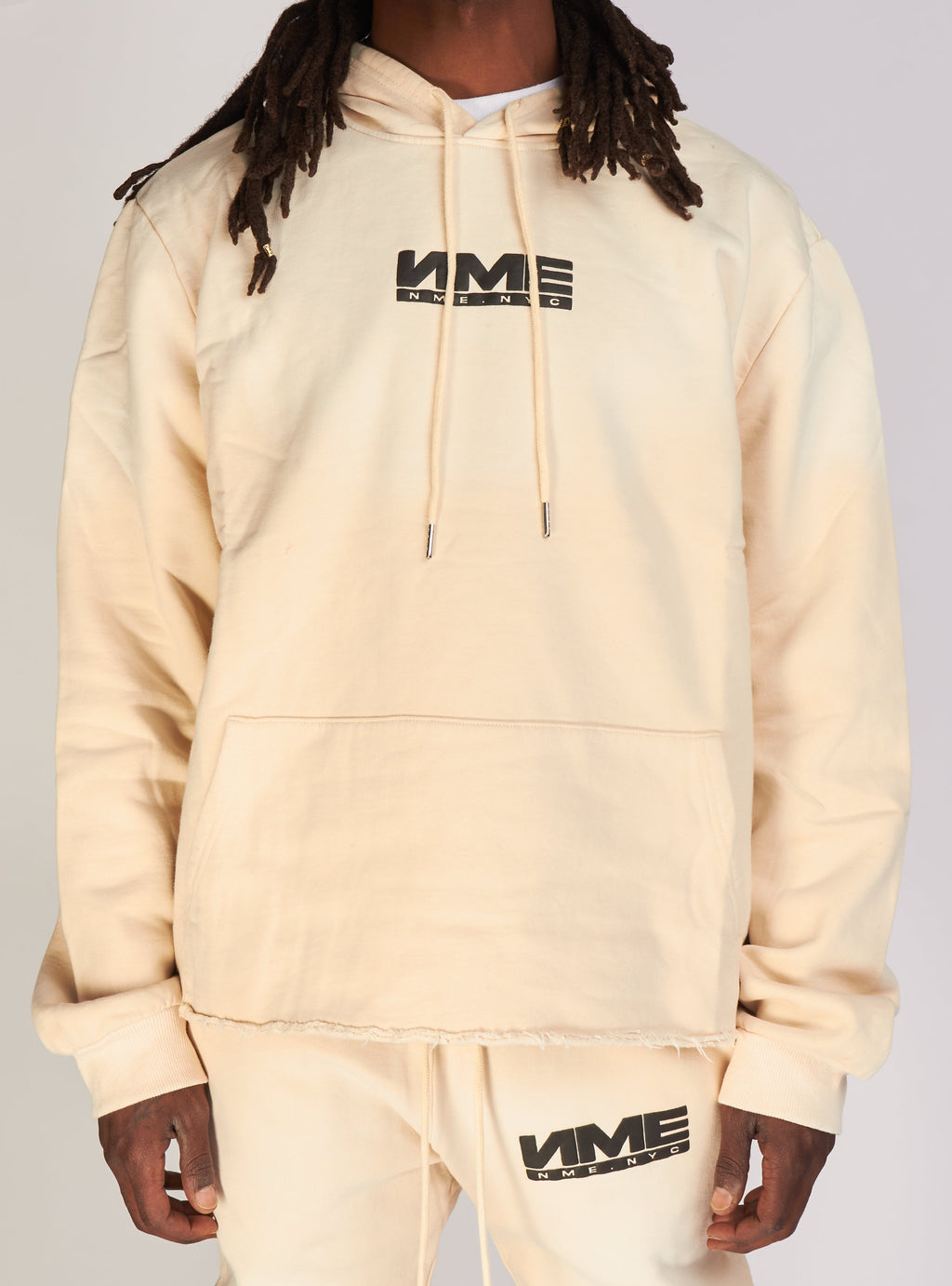 NME Hoodie - Fading - Damien - Cream Wash - 302