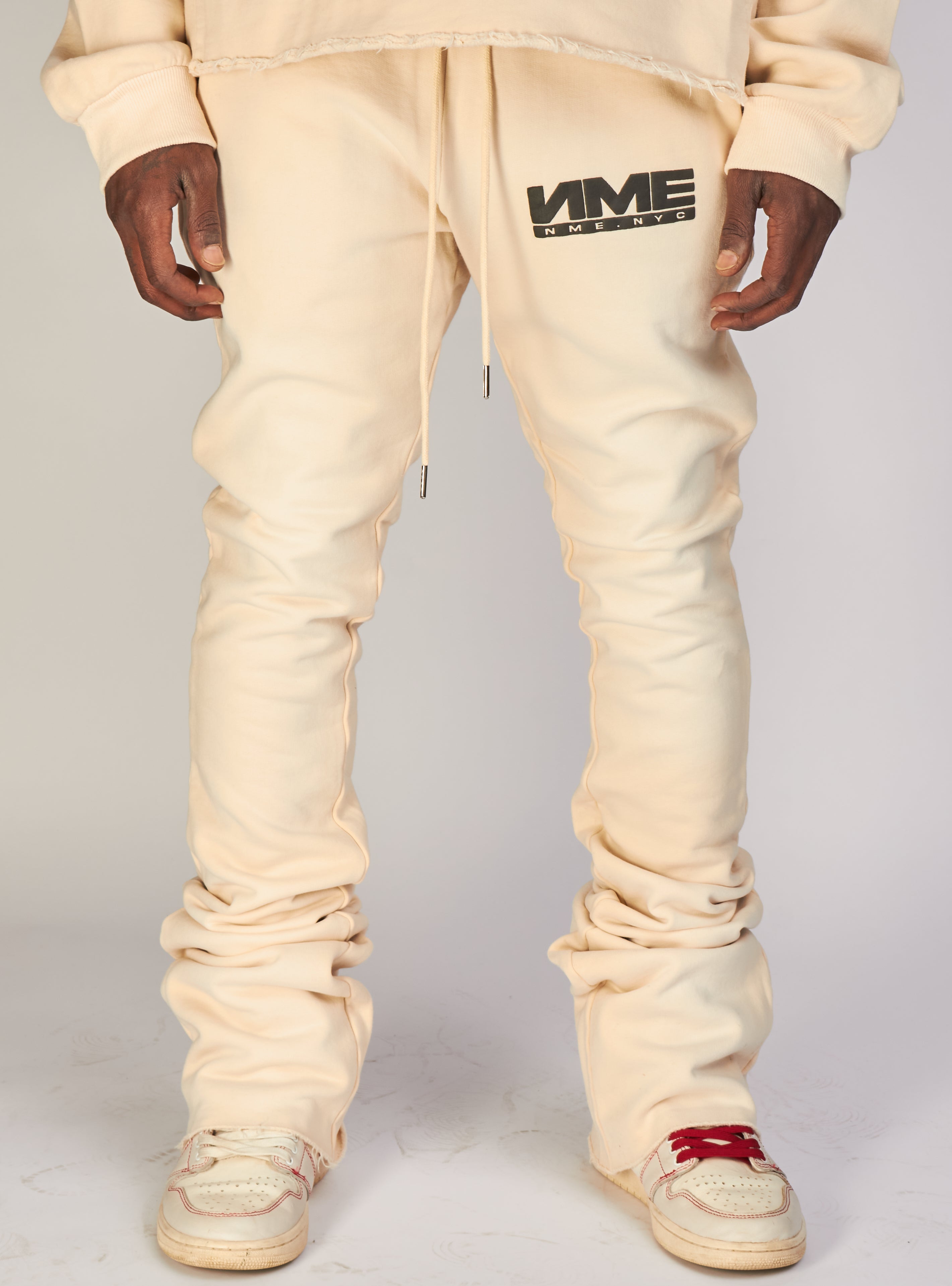 NME Sweatpants - Fading - Damien - Cream Wash - 702
