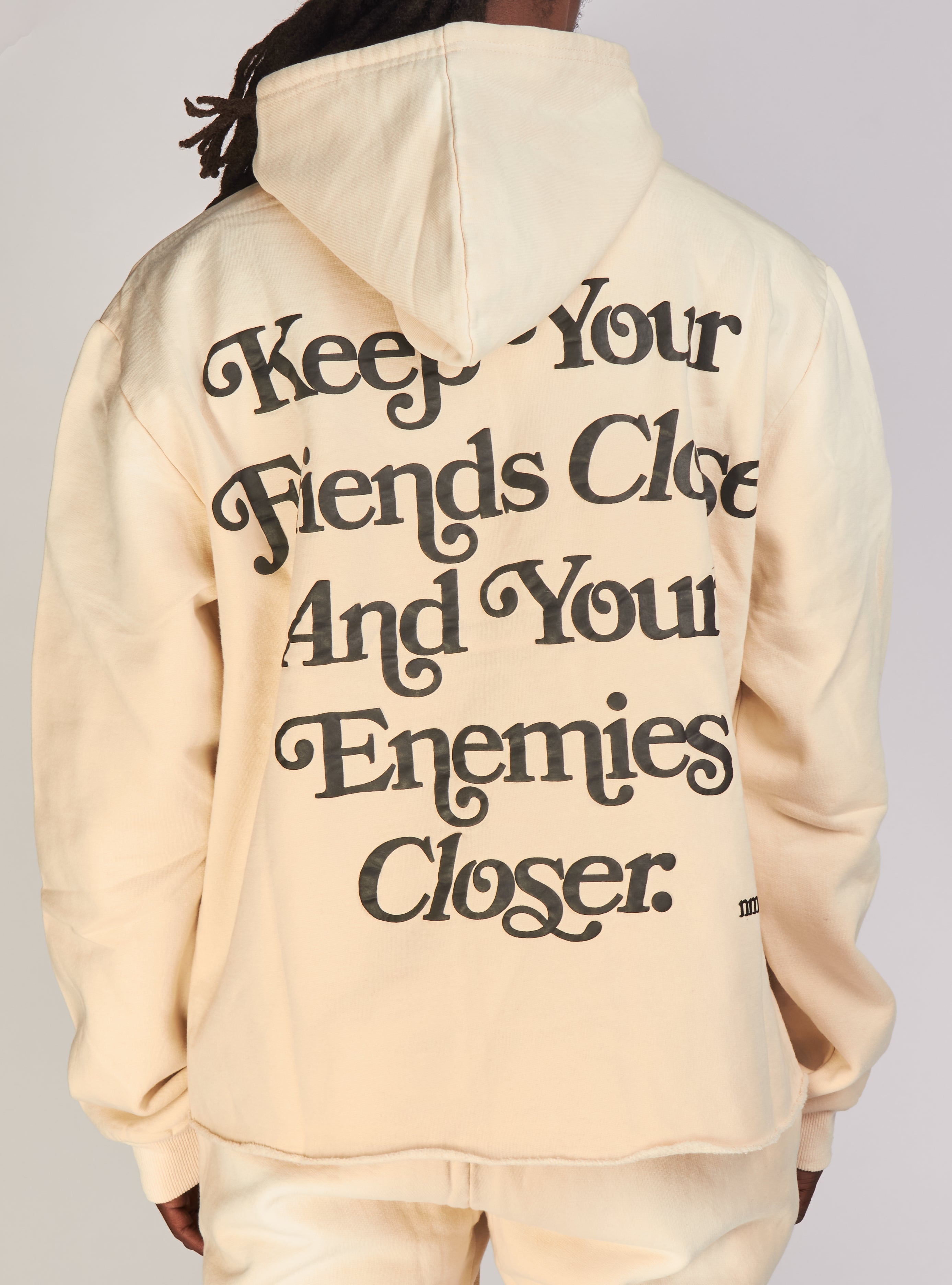 NME Hoodie - Fading - Damien - Cream Wash - 302