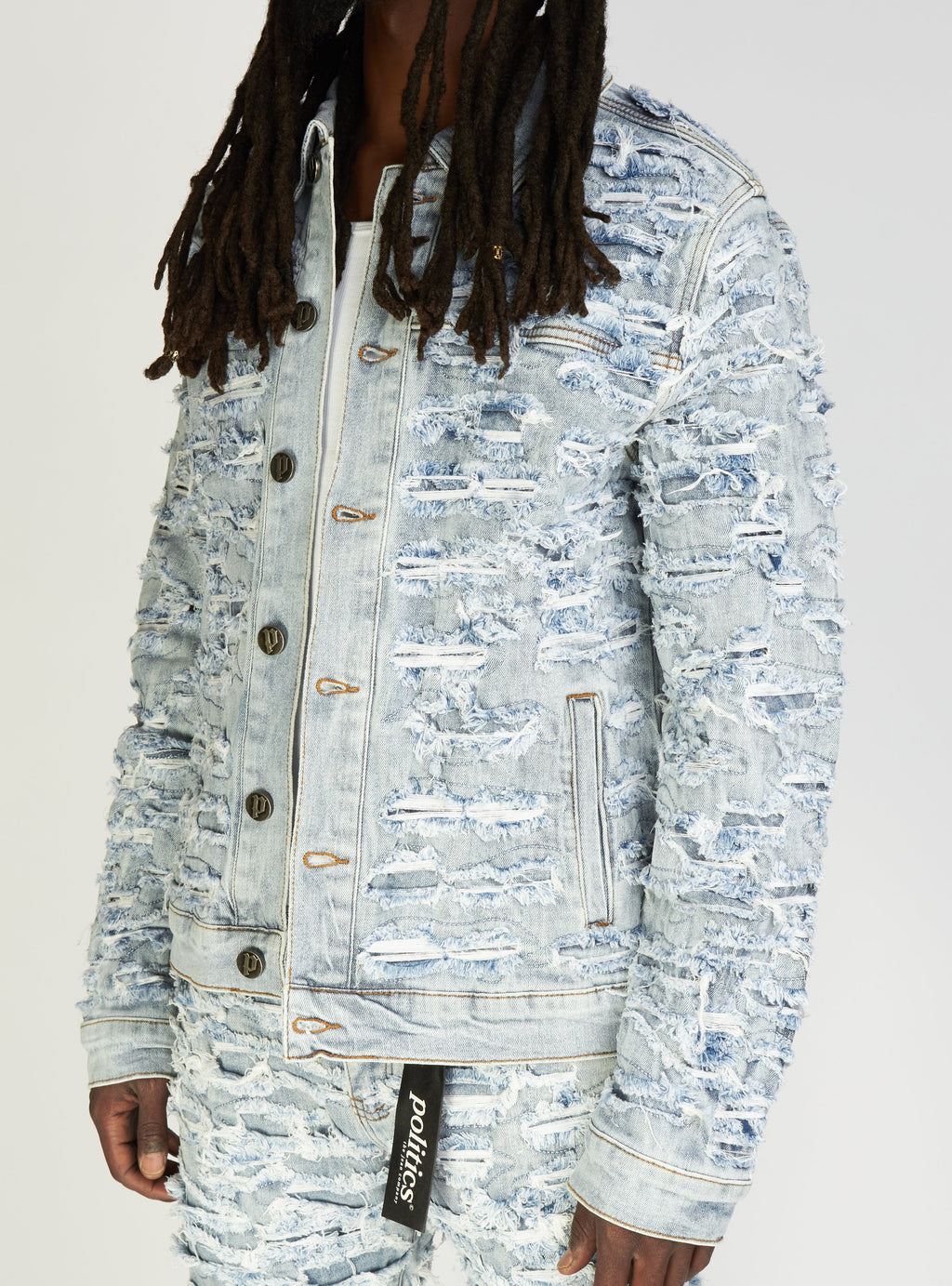 Politics Denim Jacket - Mark - Light Blue - 552