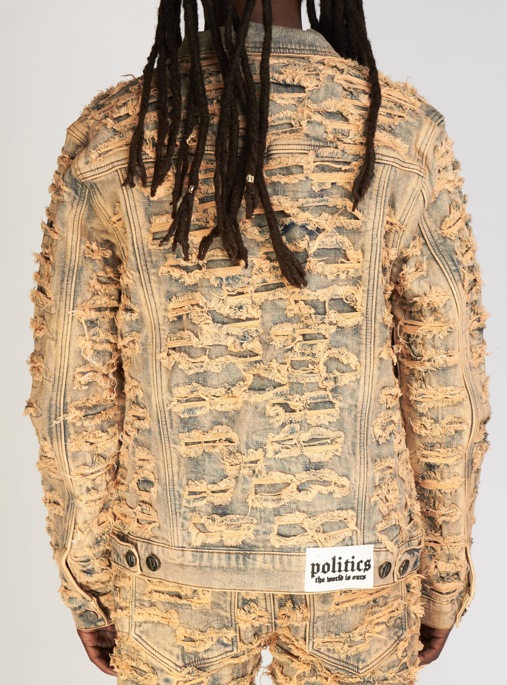 Politics Denim Jacket - Mark - Heavy Sandblast - 554