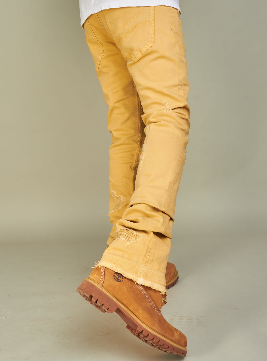 Politics Jeans - Super Stacked Skinny Flare 38" Inseam - Scott - Khaki Wash - 503