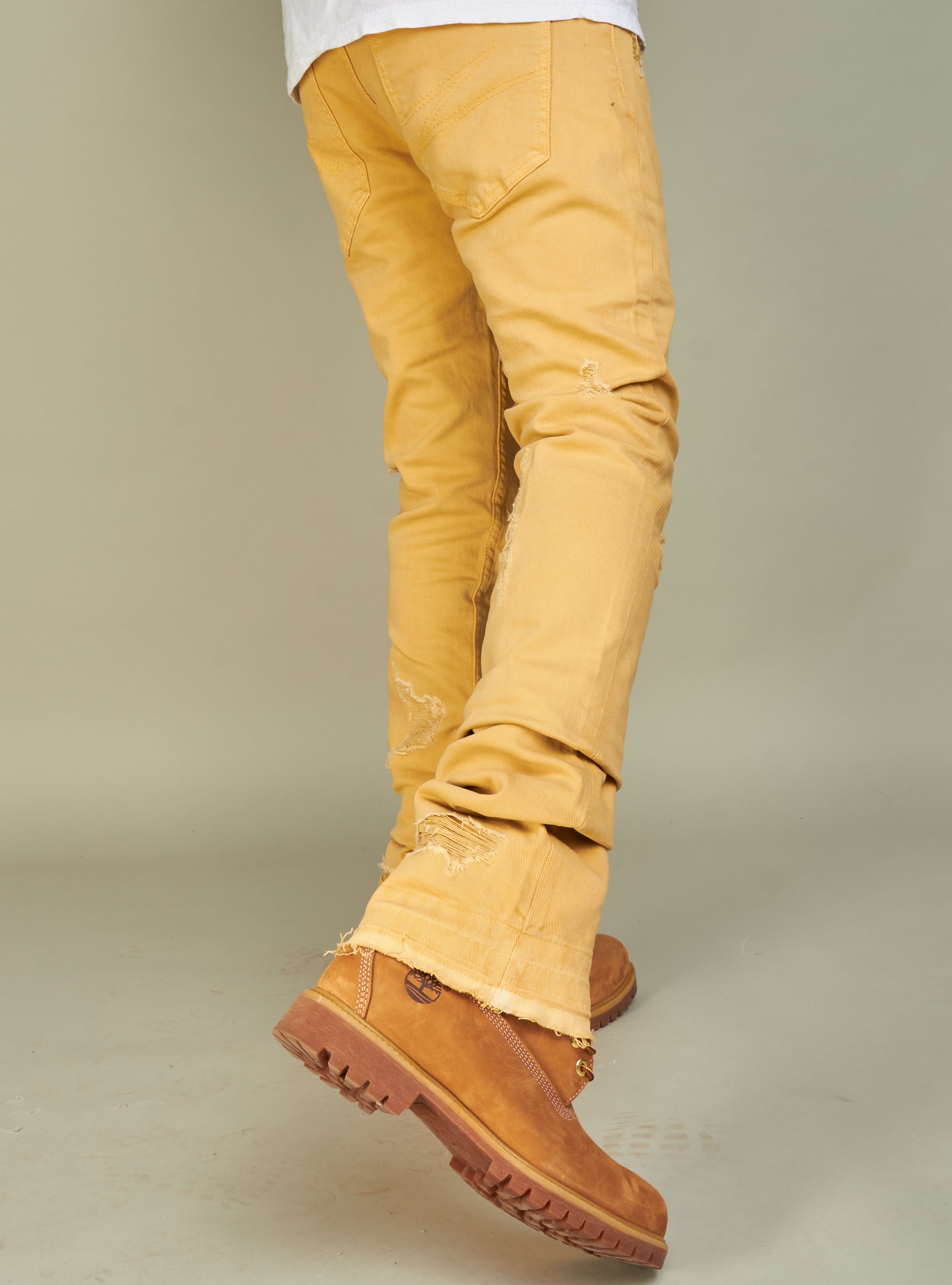 Politics Jeans - Super Stacked Skinny Flare 38" Inseam - Scott - Khaki Wash - 503