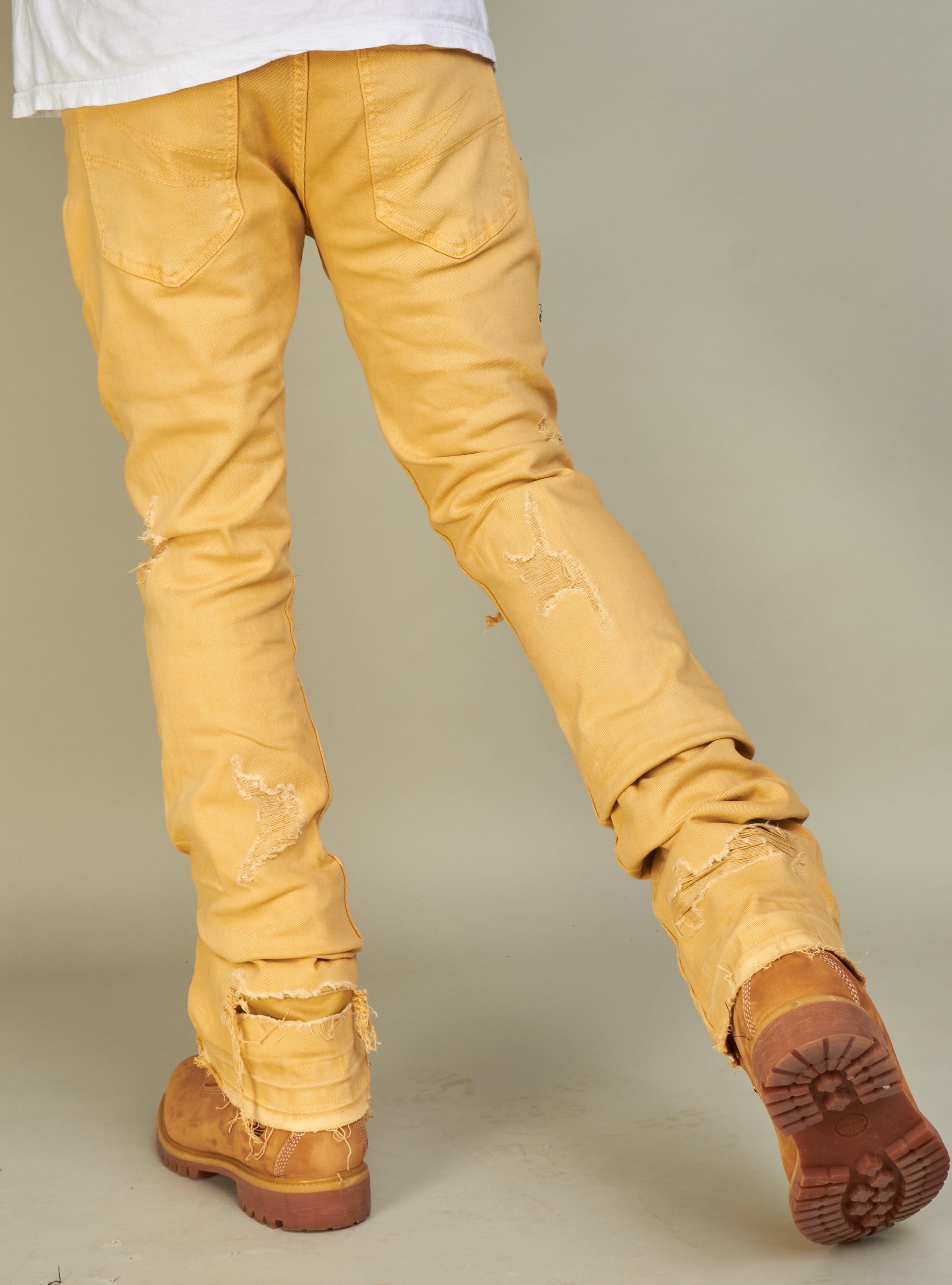 Politics Jeans - Super Stacked Skinny Flare 38" Inseam - Scott - Khaki Wash - 503