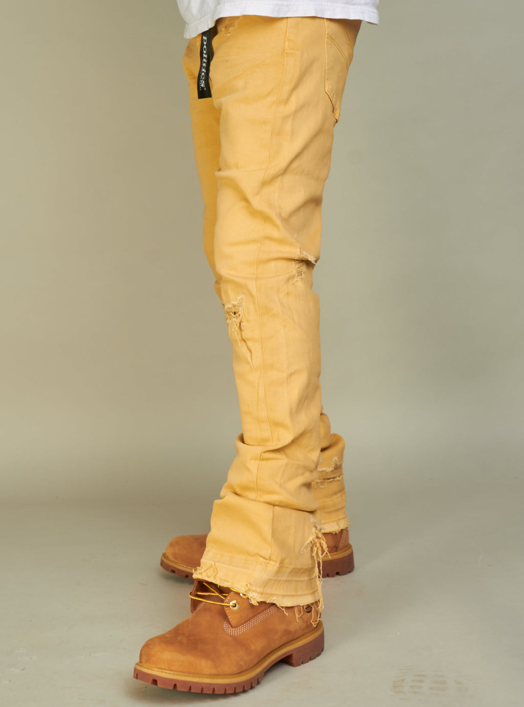 Politics Jeans - Super Stacked Skinny Flare 38" Inseam - Scott - Khaki Wash - 503