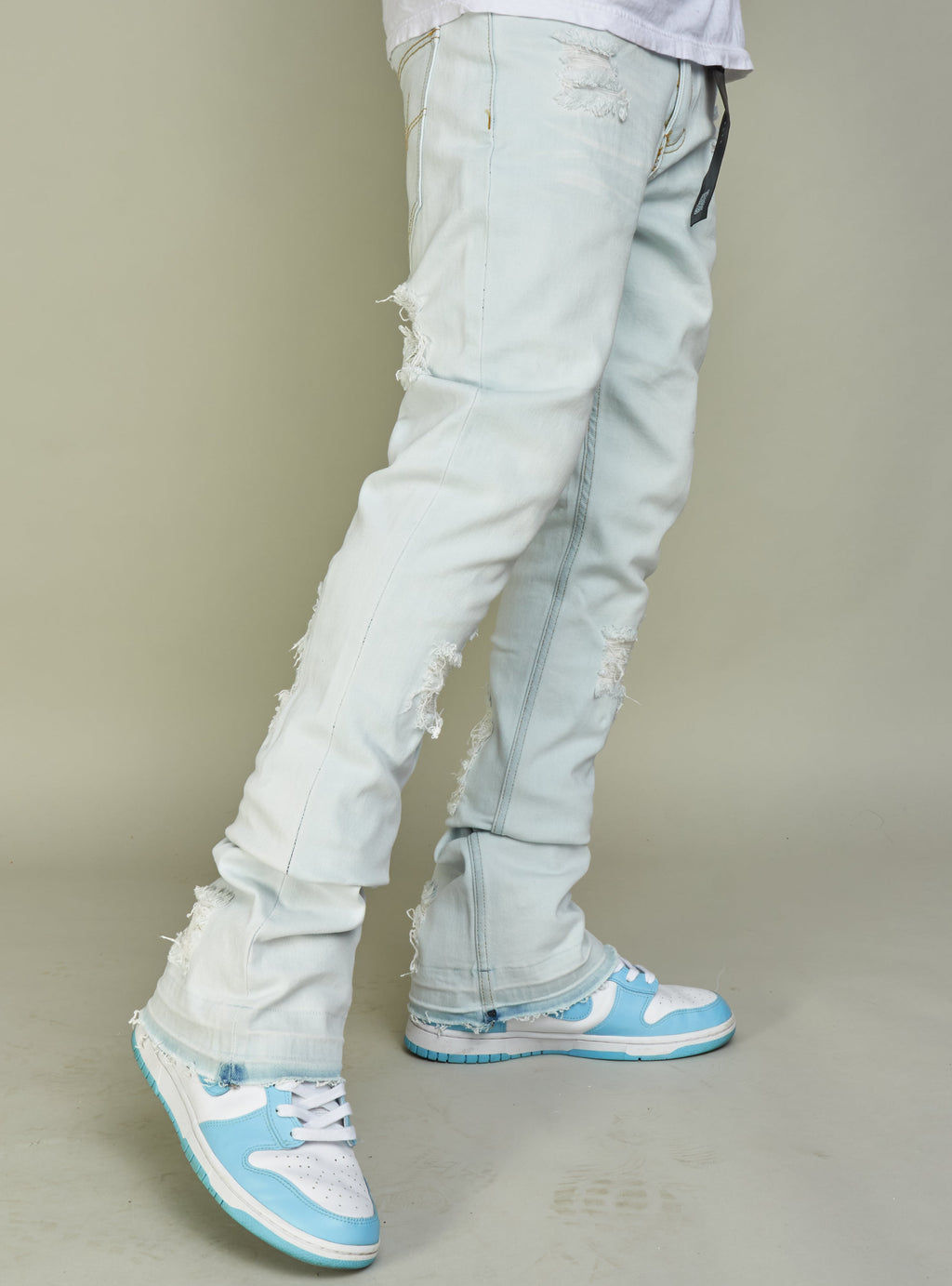 Politics Jeans - Super Stacked Skinny Flare 38" Inseam - Scott - Light Blue  - 502