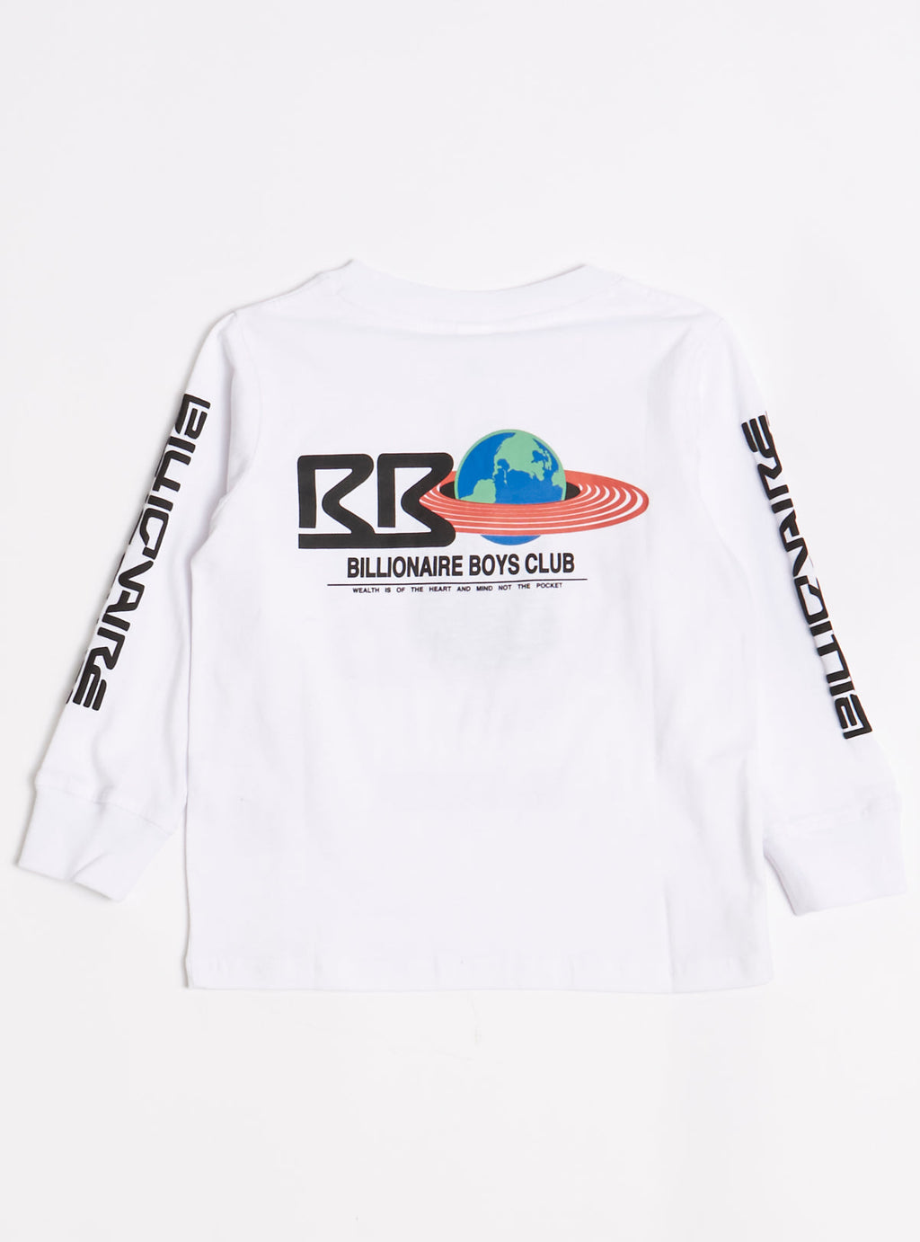 Billionaire Boys Club Kids Long Sleeve T-Shirt - BB Heart And Mind - White - 823-6203