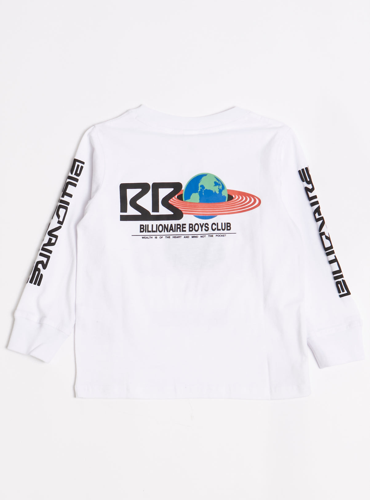 Billionaire Boys Club Kids Long Sleeve T-Shirt - BB Heart And Mind - White - 823-6203