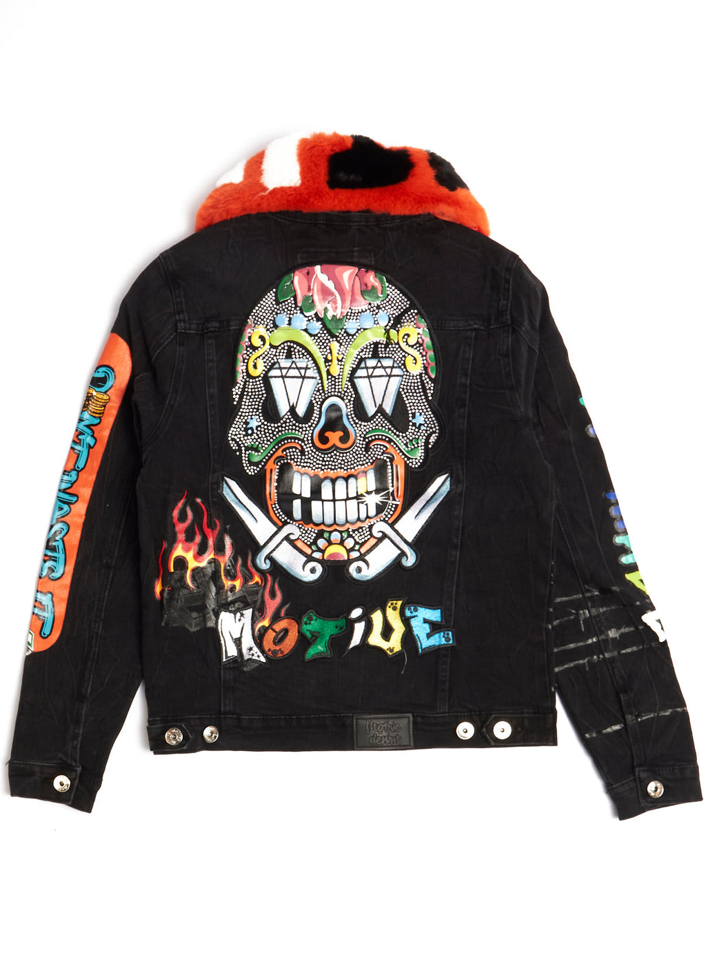 Motive Denim Jacket - Graffiti - Black - M59