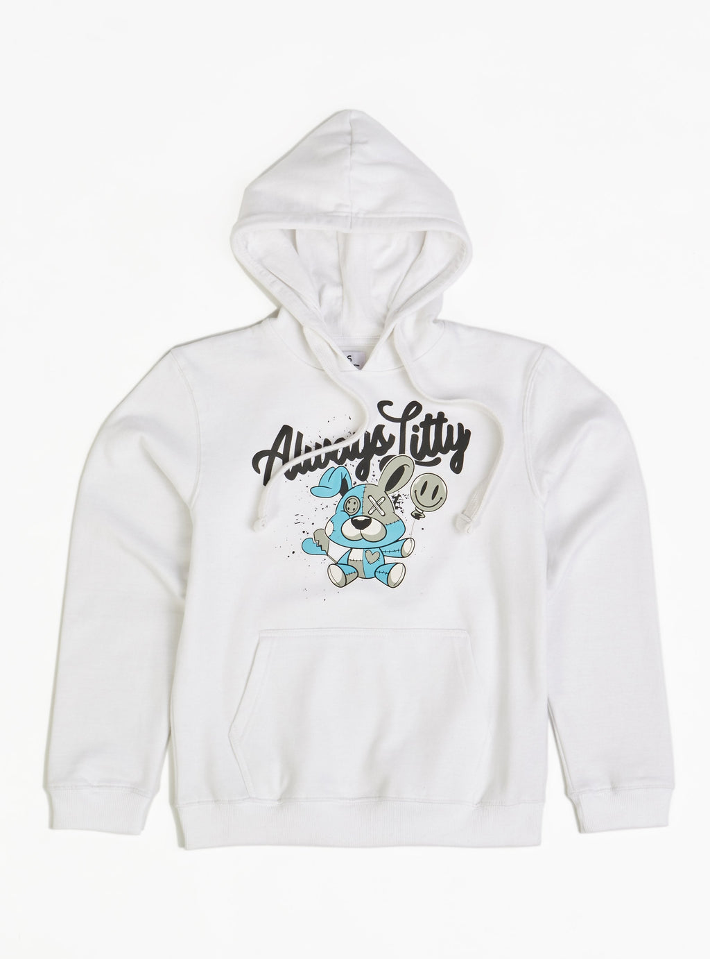 OPS Kids Hoodie - Always Litty - White/Blue - OPS502H