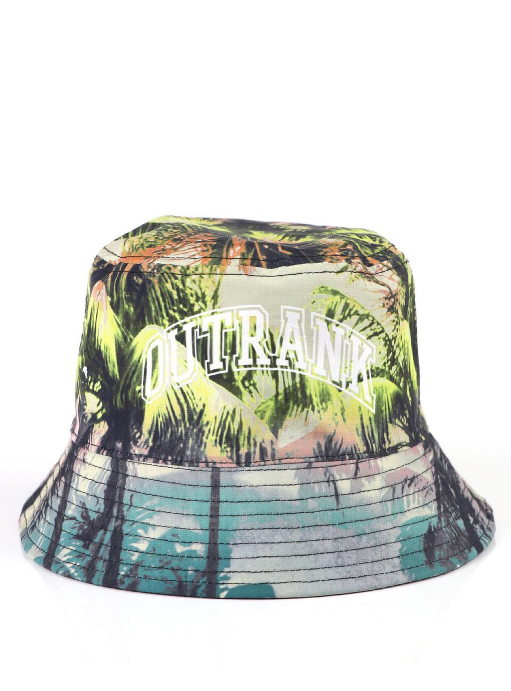 Outrank Hat - Our Own Wave Reversible Bucket - Palm Tree Print - Multi - ORHAT12