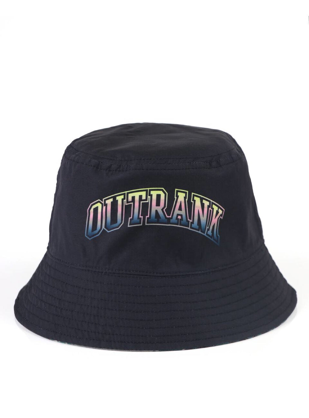 Outrank Hat - Our Own Wave Reversible Bucket - Palm Tree Print - Multi - ORHAT12