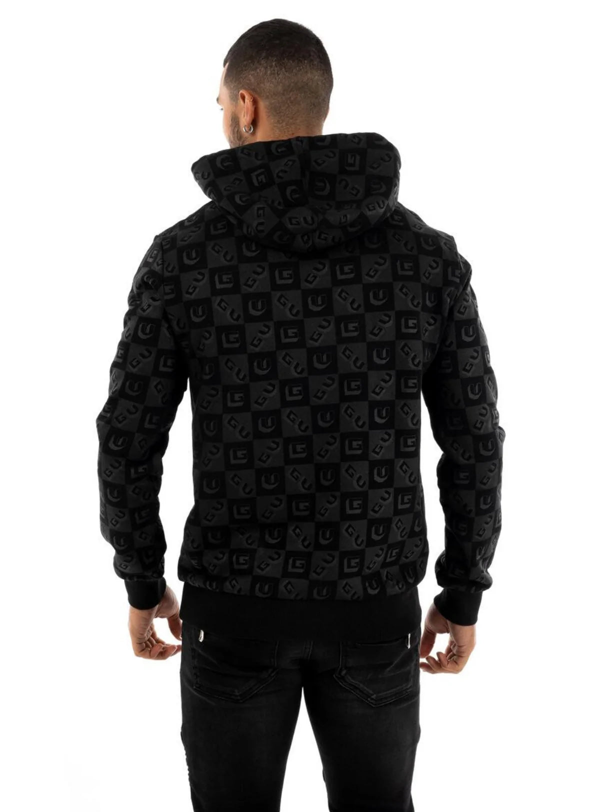 George V Hoodie - Branded Diamond - Black - GV2418