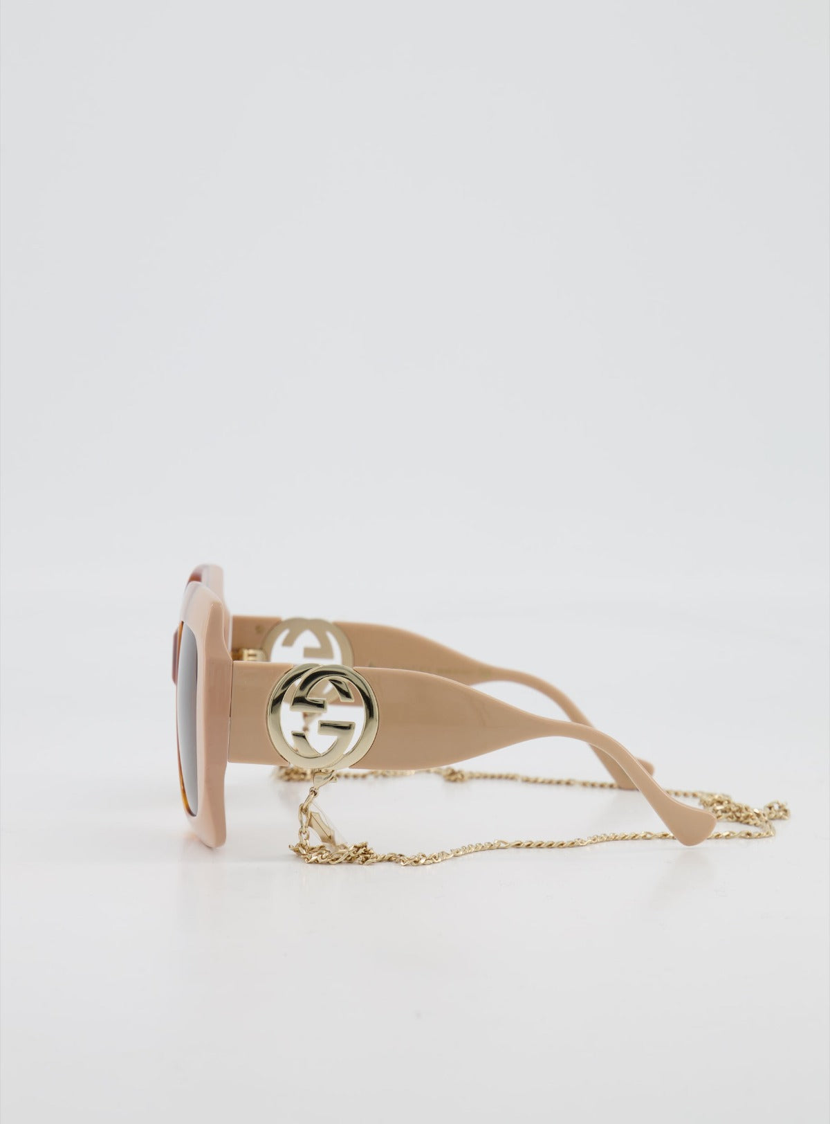 Gucci Glasses - Ivory Chain Detachable - Nude - GG1022S