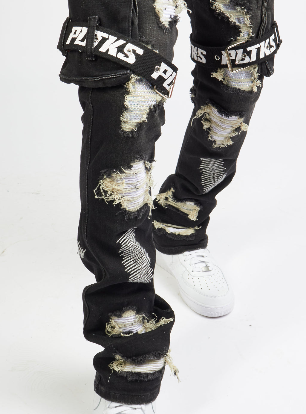 Politics Jeans - Wooden Denim Stacked Flare - Black Wash - POLDWOODEN101