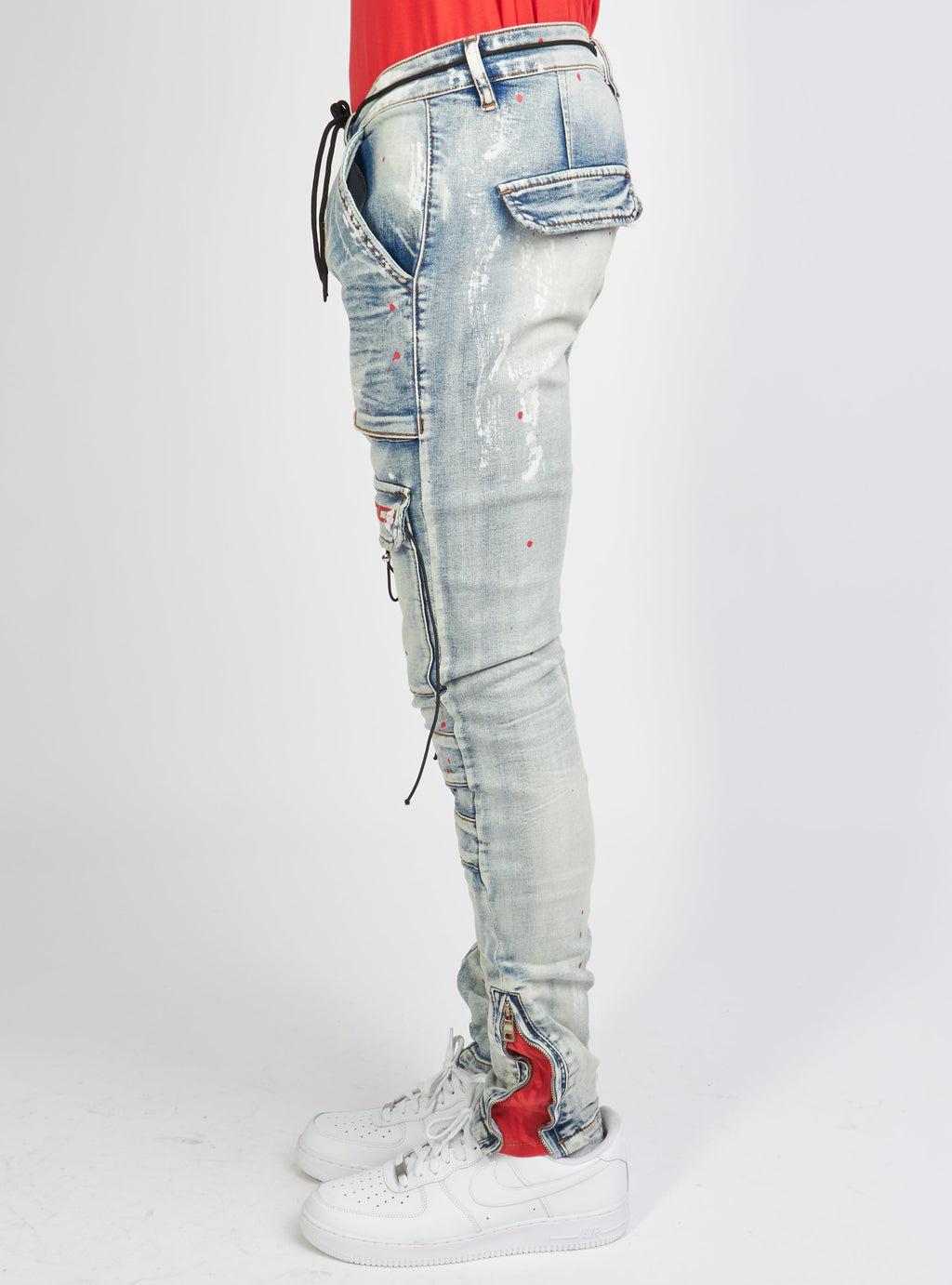 Politics Jeans - Lance Denim - Blue And Red - POLD161