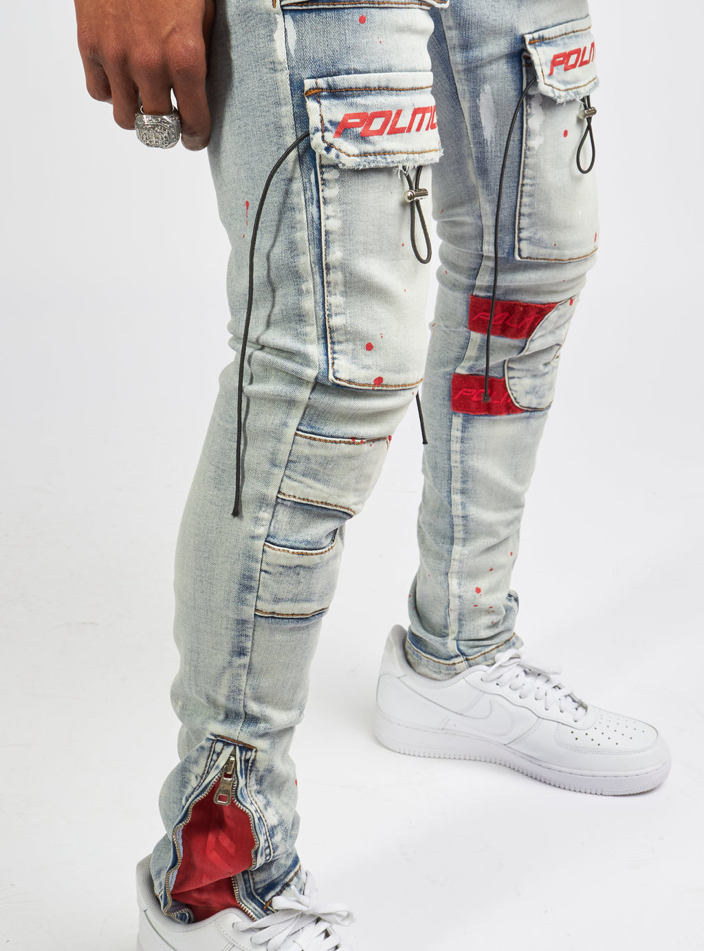 Politics Jeans - Lance Denim - Blue And Red - POLD161