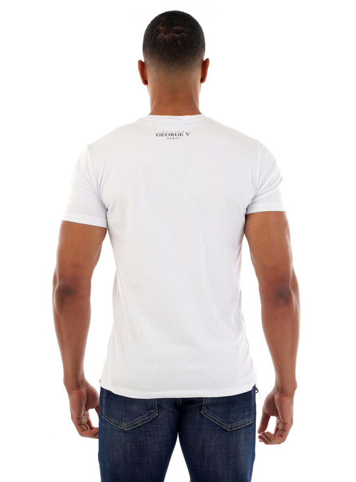 George V T-Shirt - Baroque Motif - White - GV2518