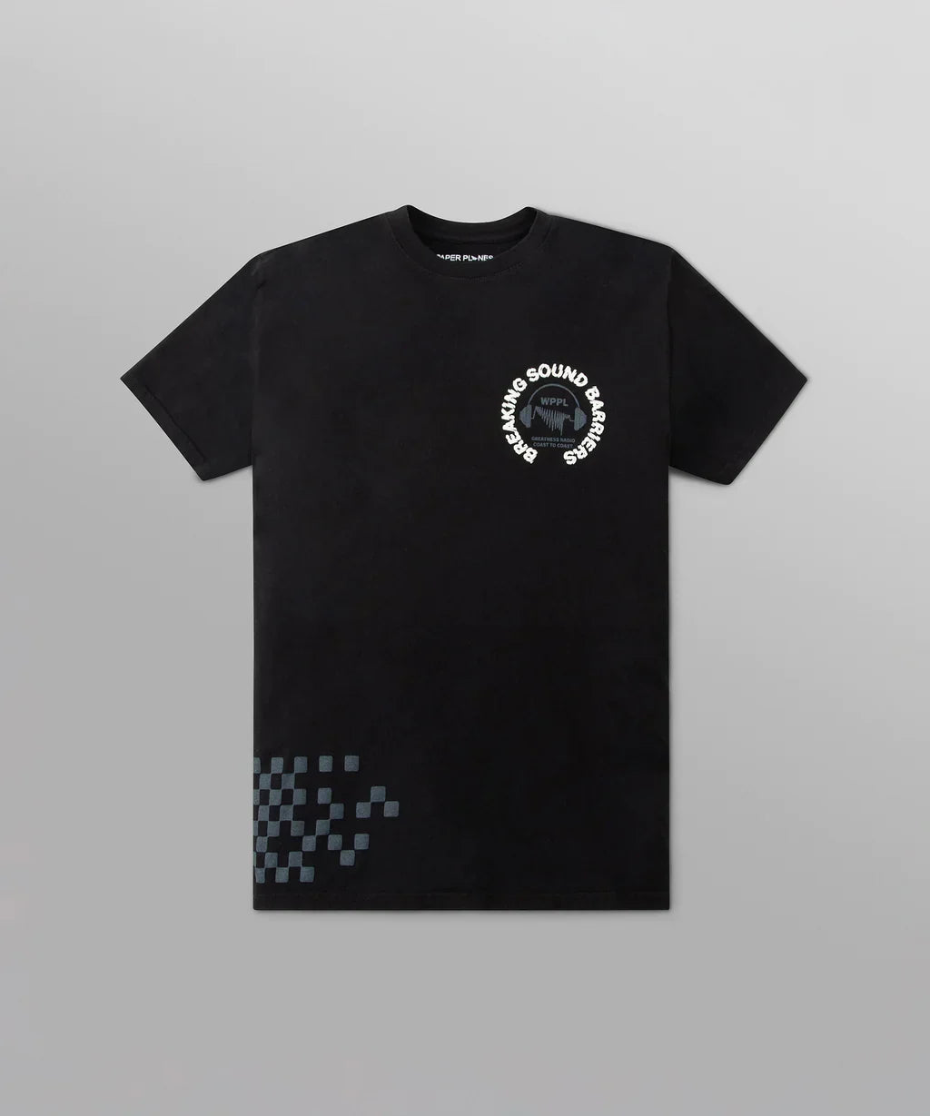 Paper Plane T-Shirt - Breaking Records - Black - 200222