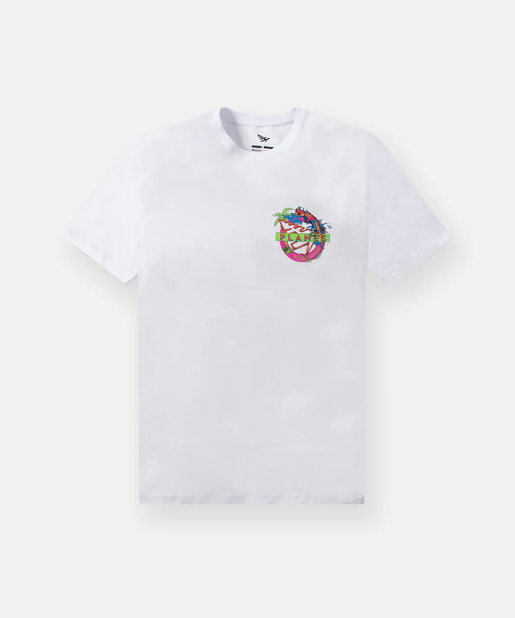 Paper Plane T-Shirt - Rad Days  - White - 200252