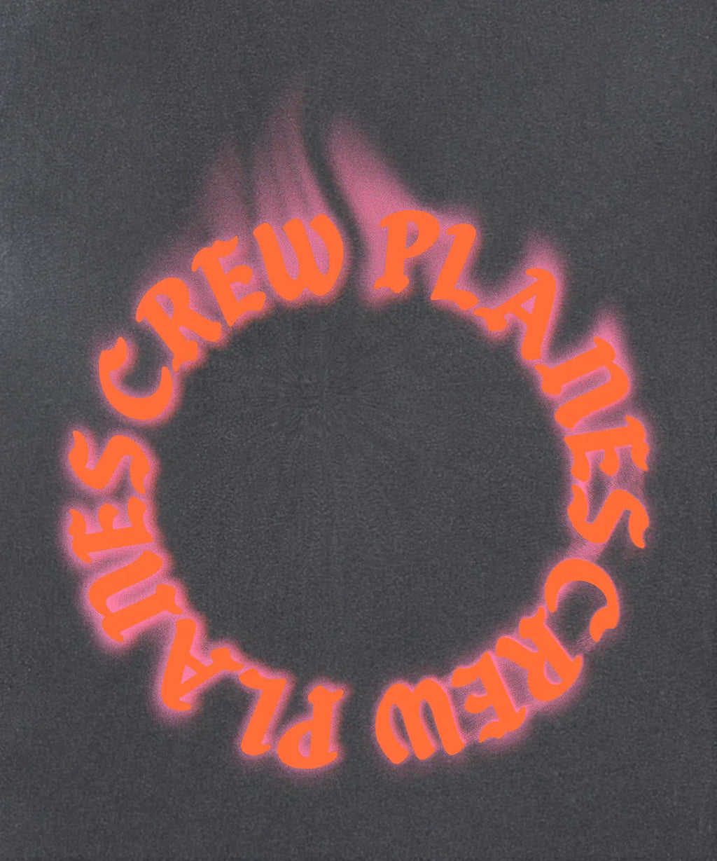 Paper Plane T-Shirt - Crew Love Supreme Tee - Washed Black - 200355