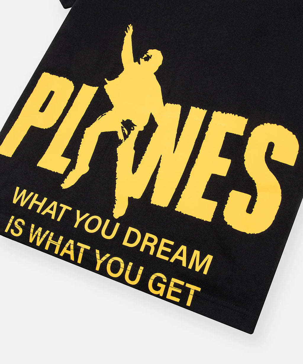 Paper Plane T-Shirt - Dream Tee - Black - 200354