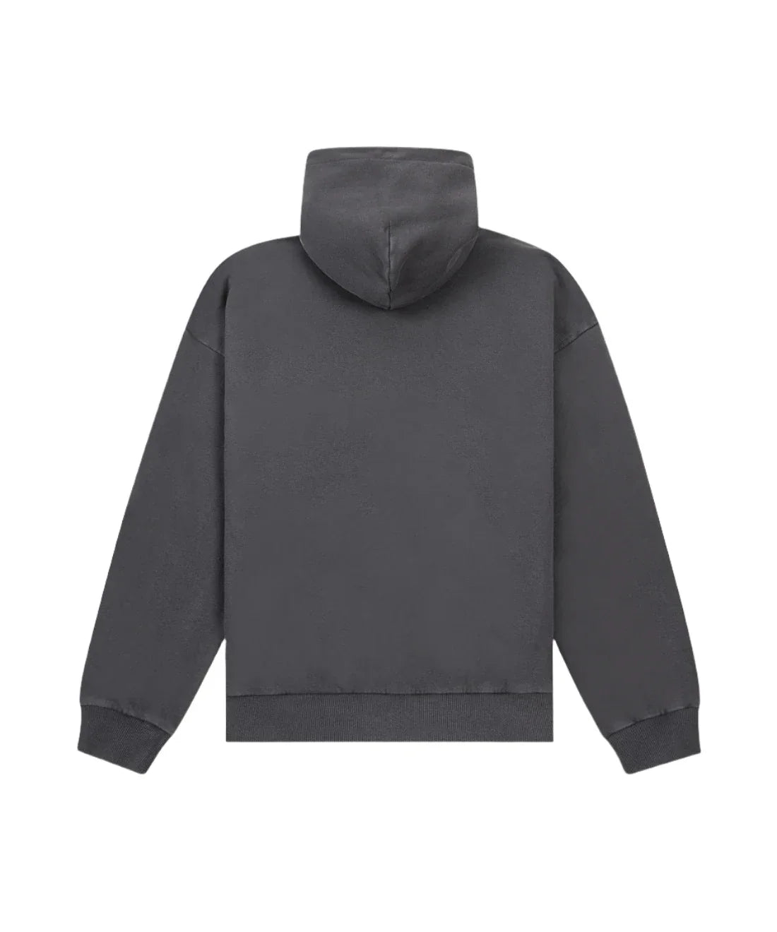 Paper Plane Hoodie - Script Logo Puff Print Hoodie - Washed Black - 310016