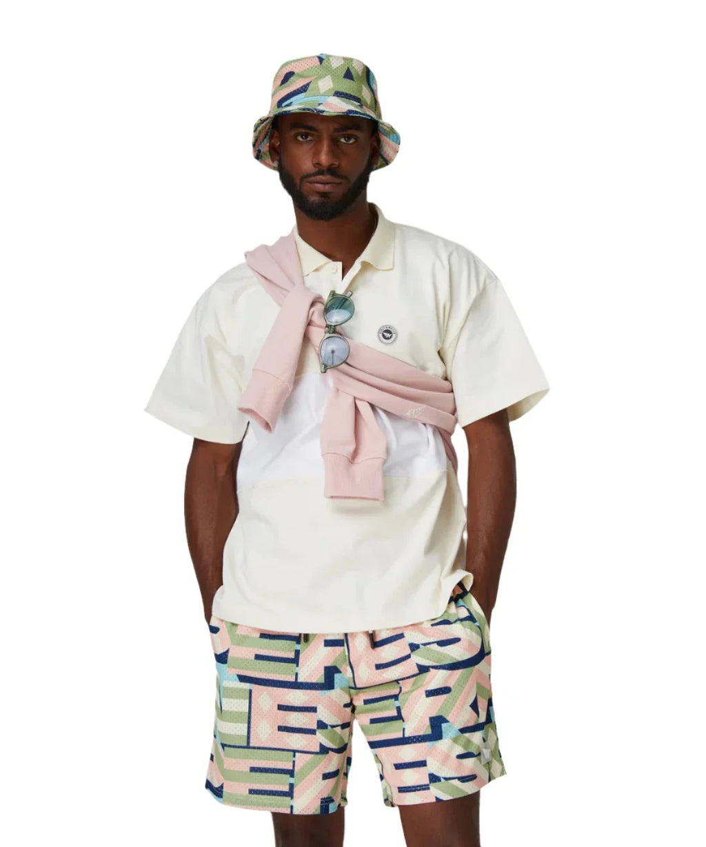 Paper Plane Shorts Diamonds and Stripes - Pink - 700030