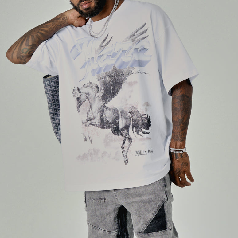 Flare T-Shirt - Pegasus - White